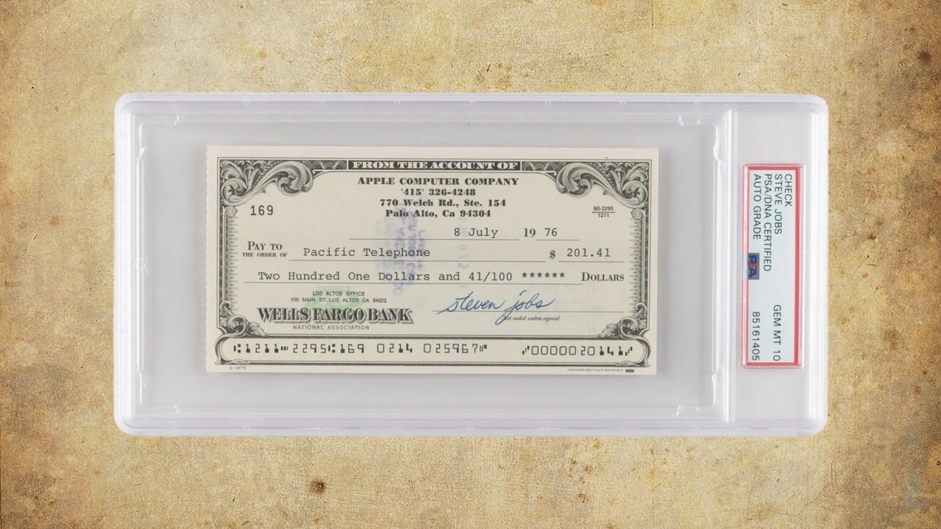 Cheque de Steve Jobs