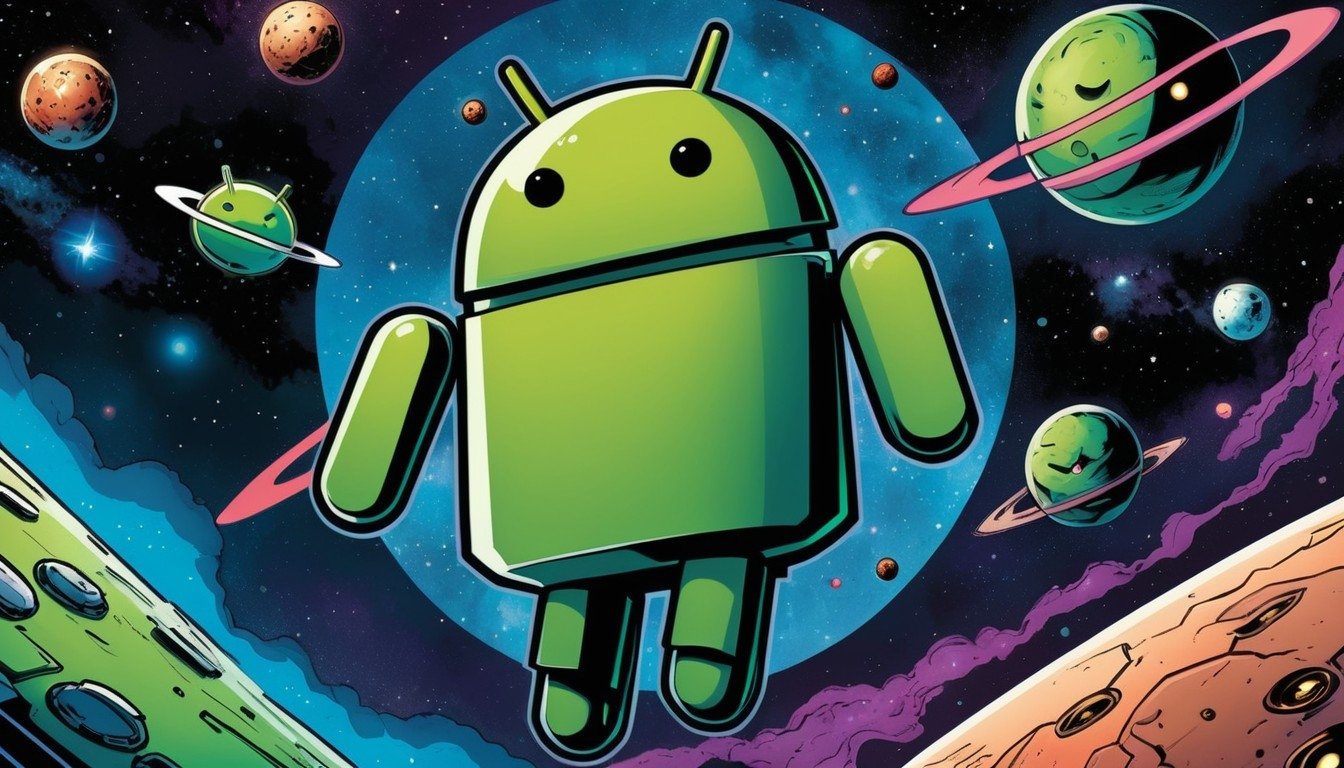 android no espaço