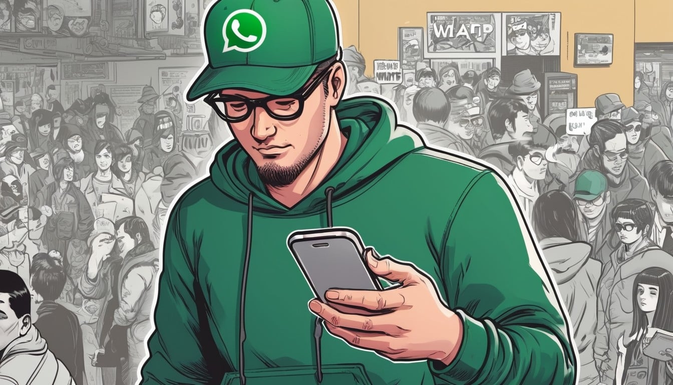 pessoa a usar whatsapp