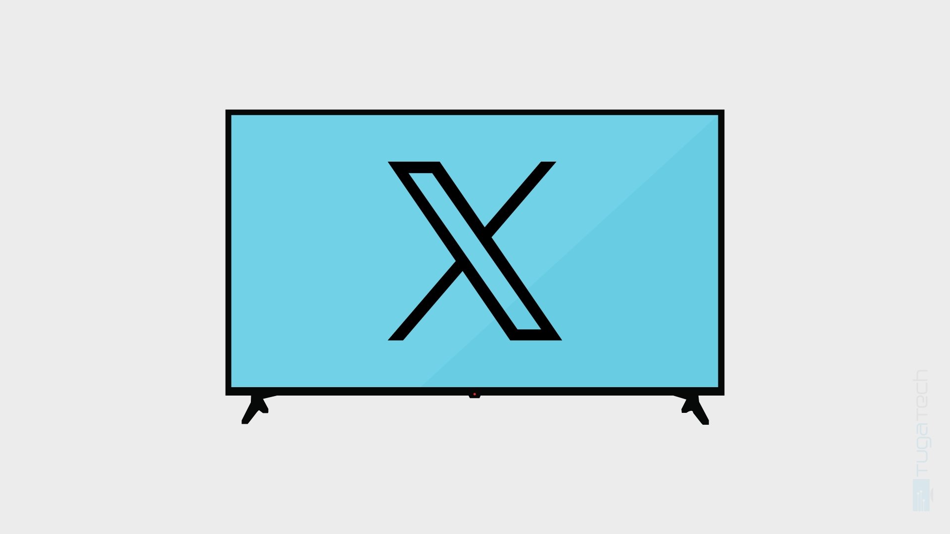 X logo em smart tv