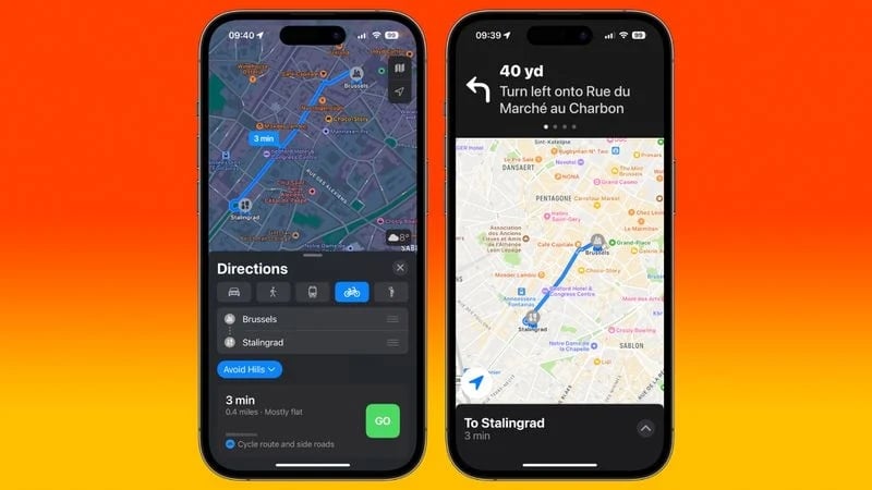 Apple Maps rota bicicleta