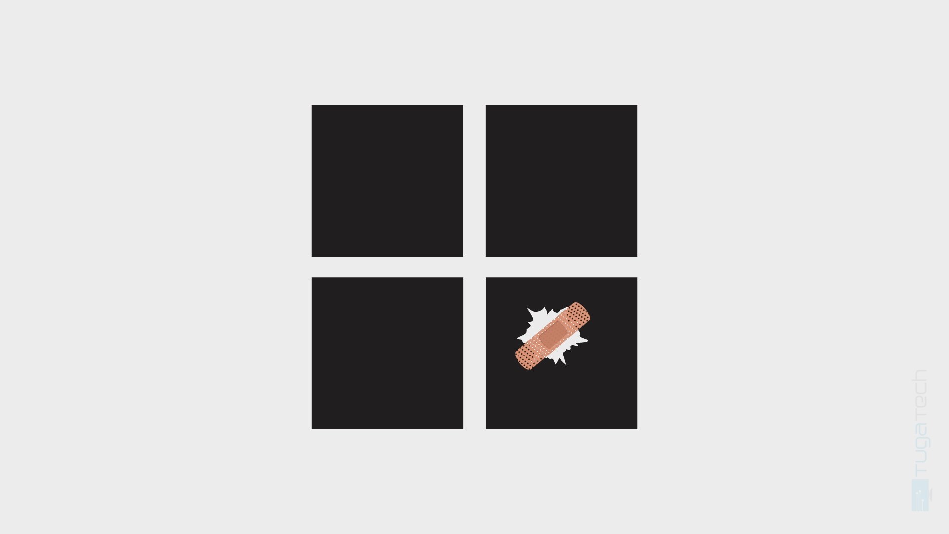 Windows logo com ferida
