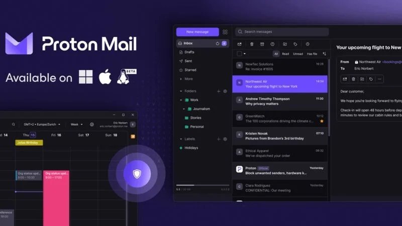 Proton Mail lança nova aplicação dedicada para desktop