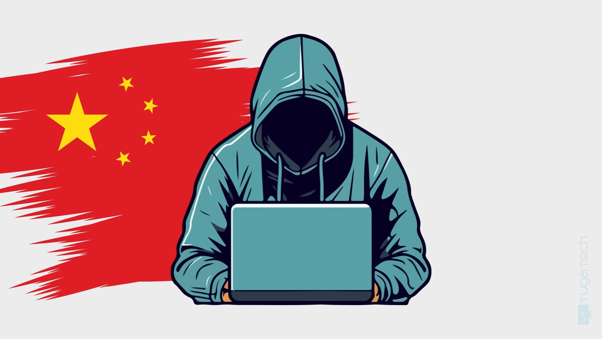 hacker com bandeira da china