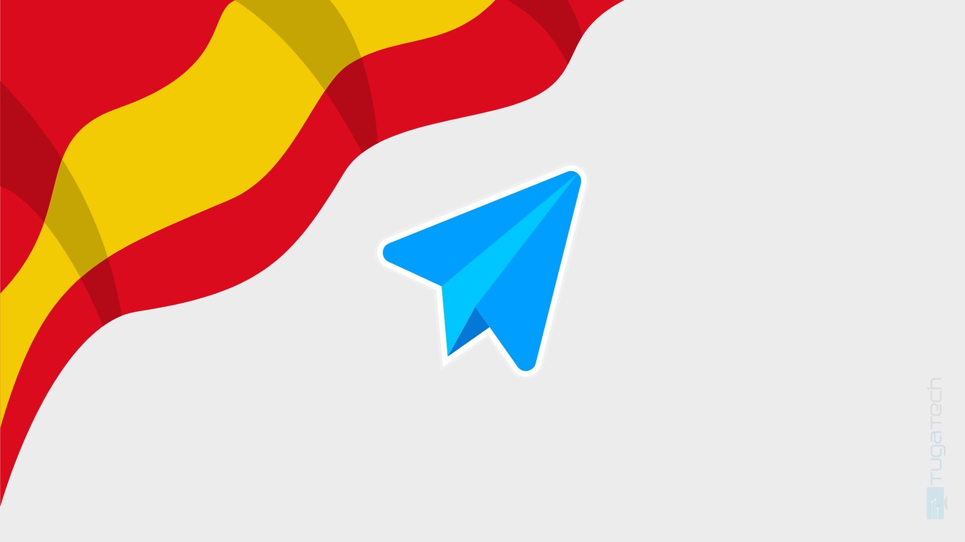 Telegram e bandeira de espanha