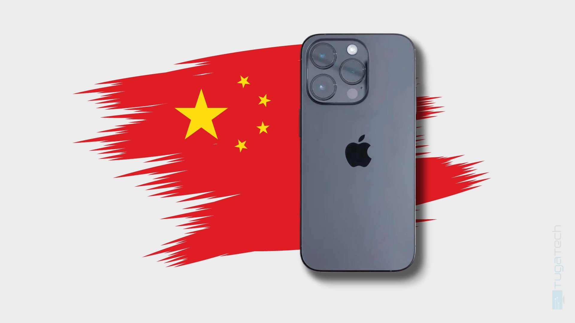 iPhone com bandeira da china