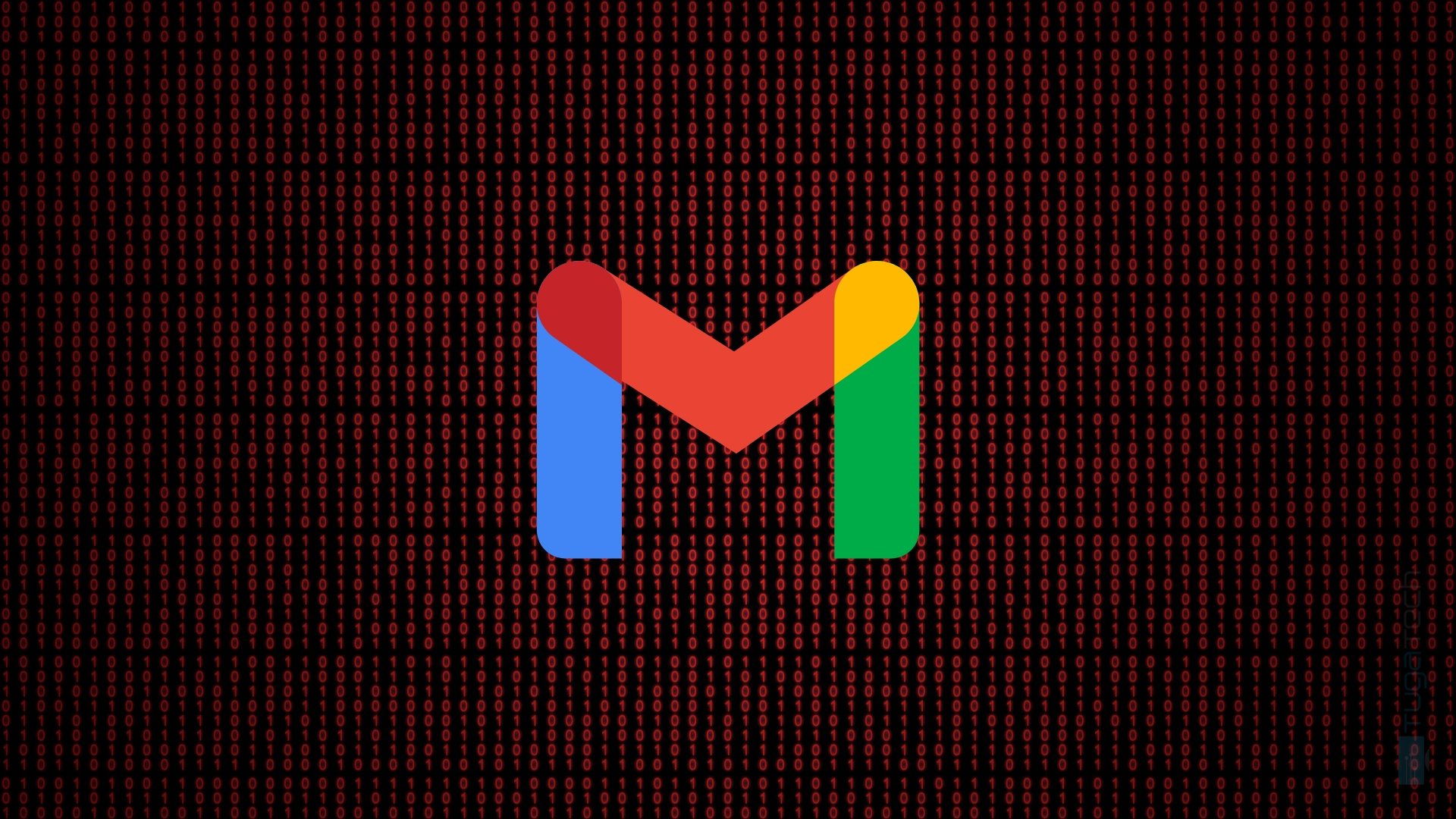 Gmail logo em fundo vermelho