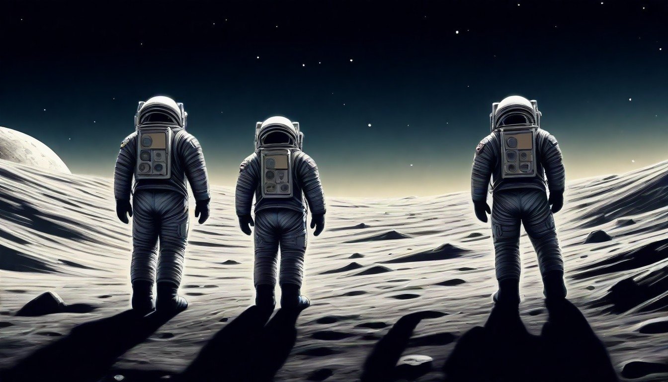 astronautas no espaço