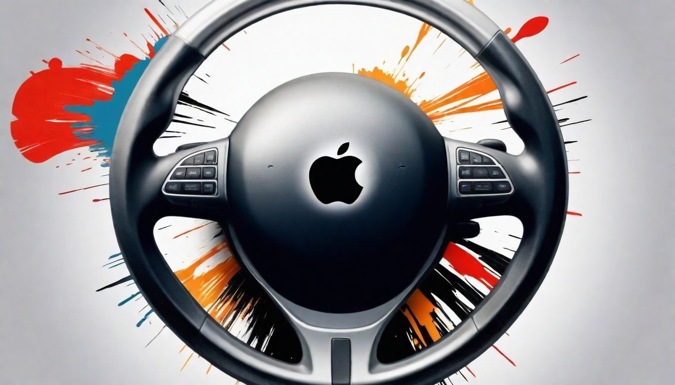 volante com logo da Apple