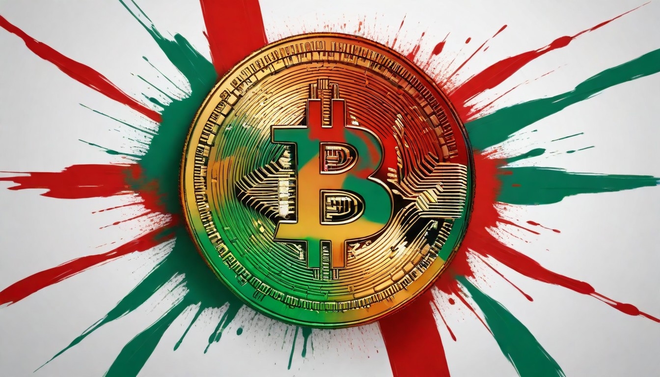Criptomoeda em cores de portugal