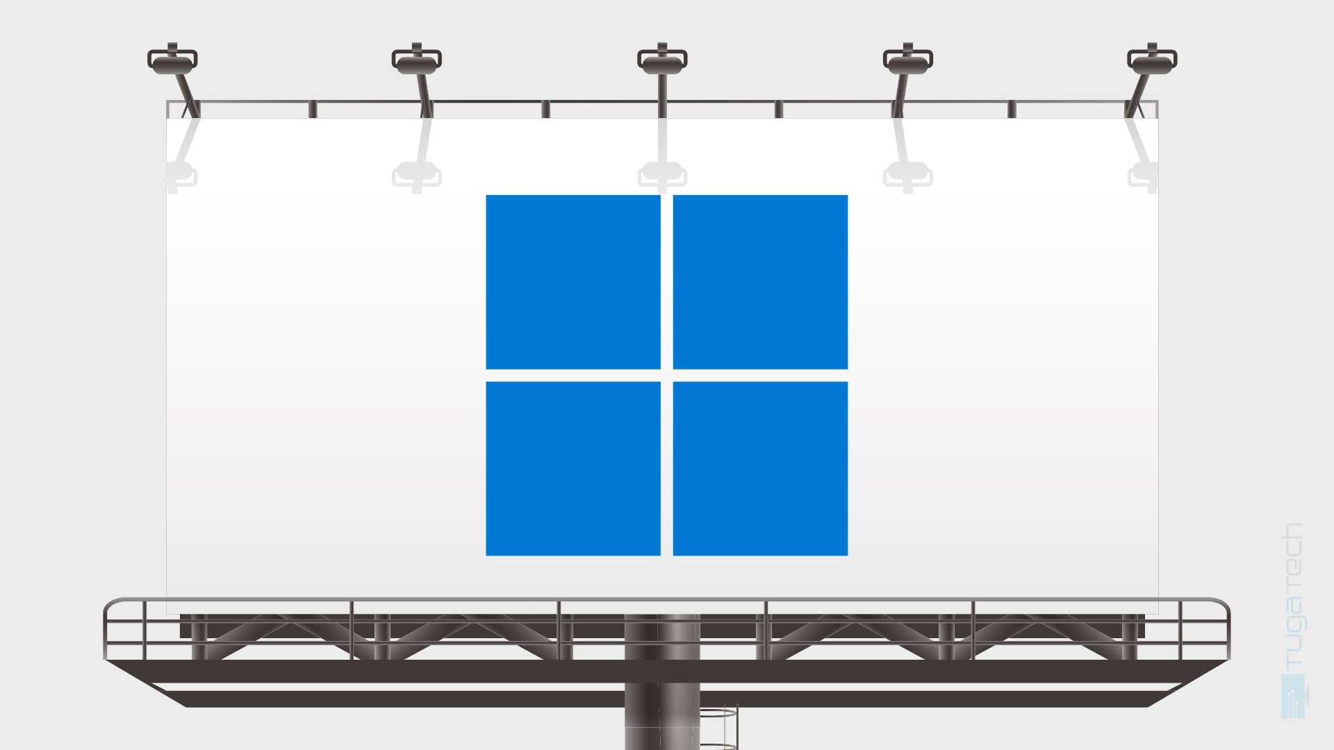 windows logo num cartaz