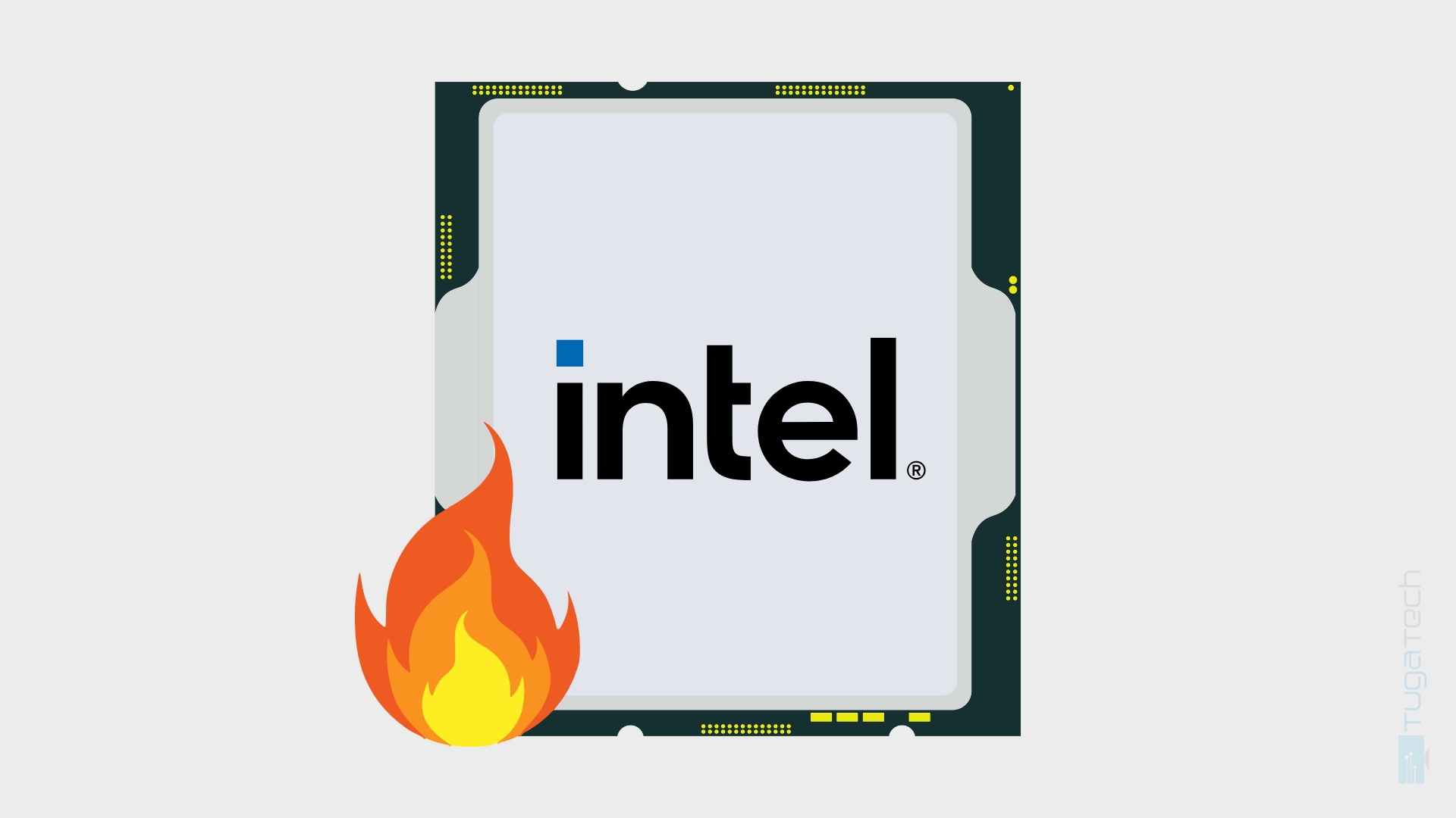Processador intel em fogo