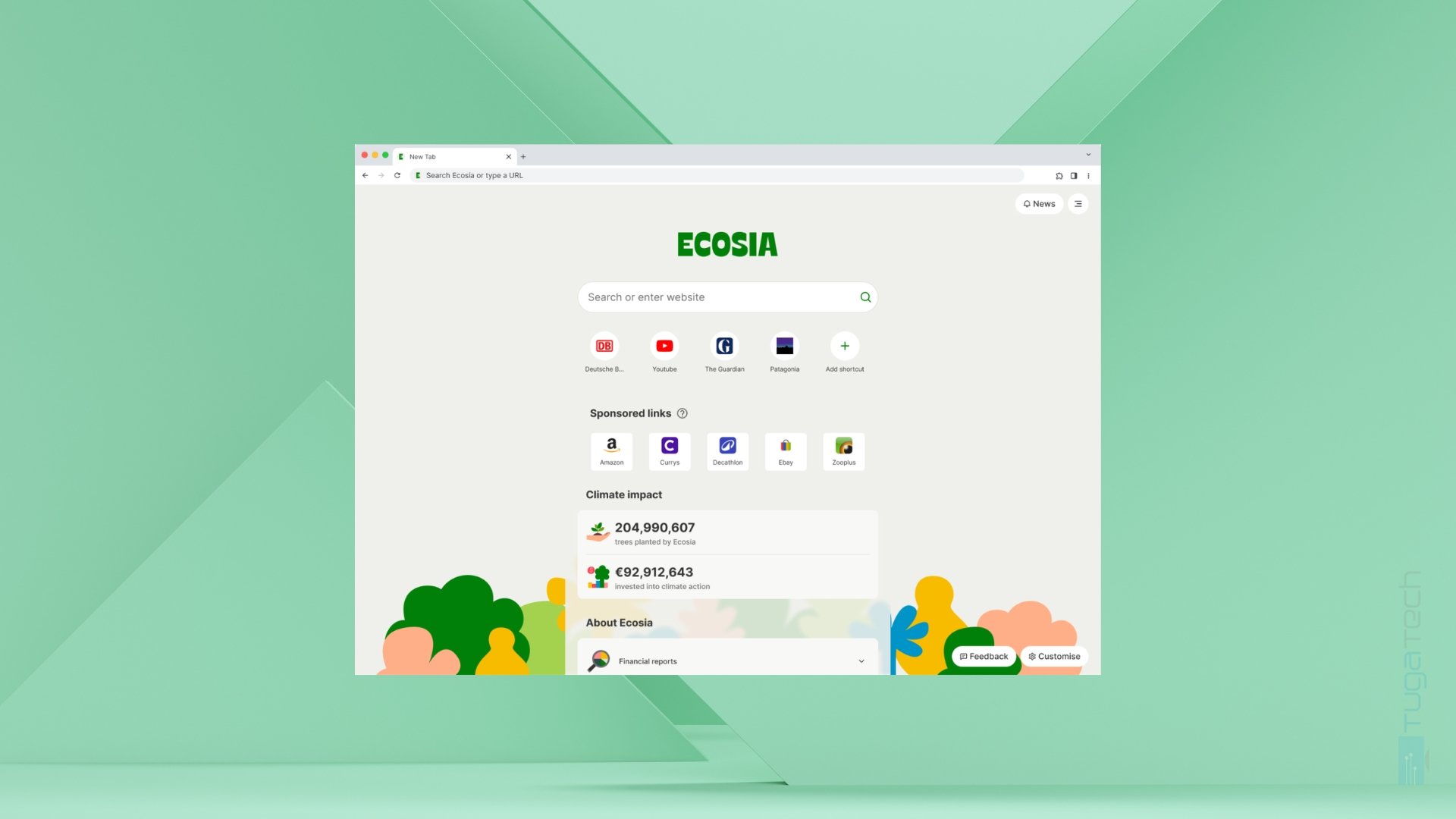 Ecosia lança novo navegador “amigo do meio ambiente”