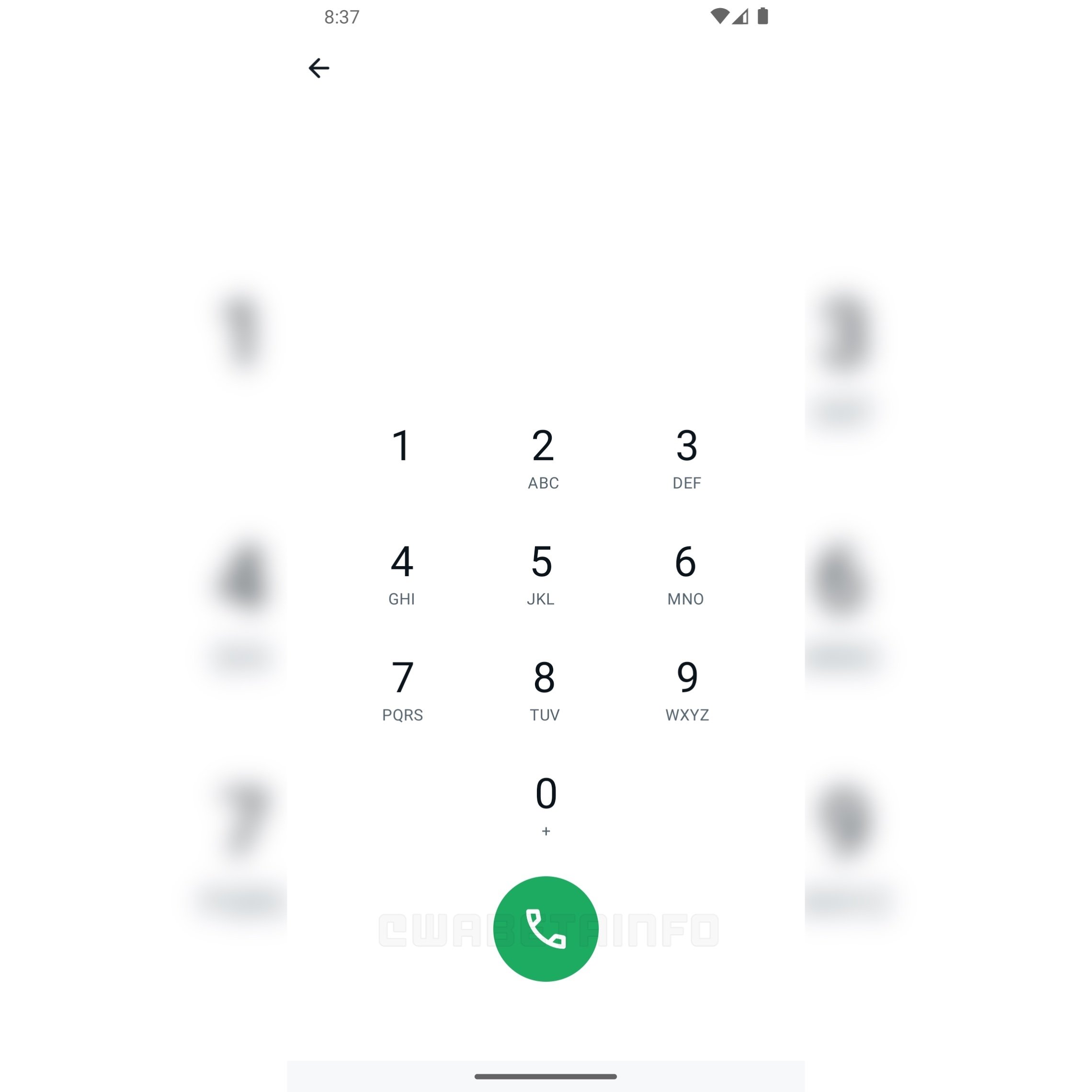 whatsapp com teclado para chamadas