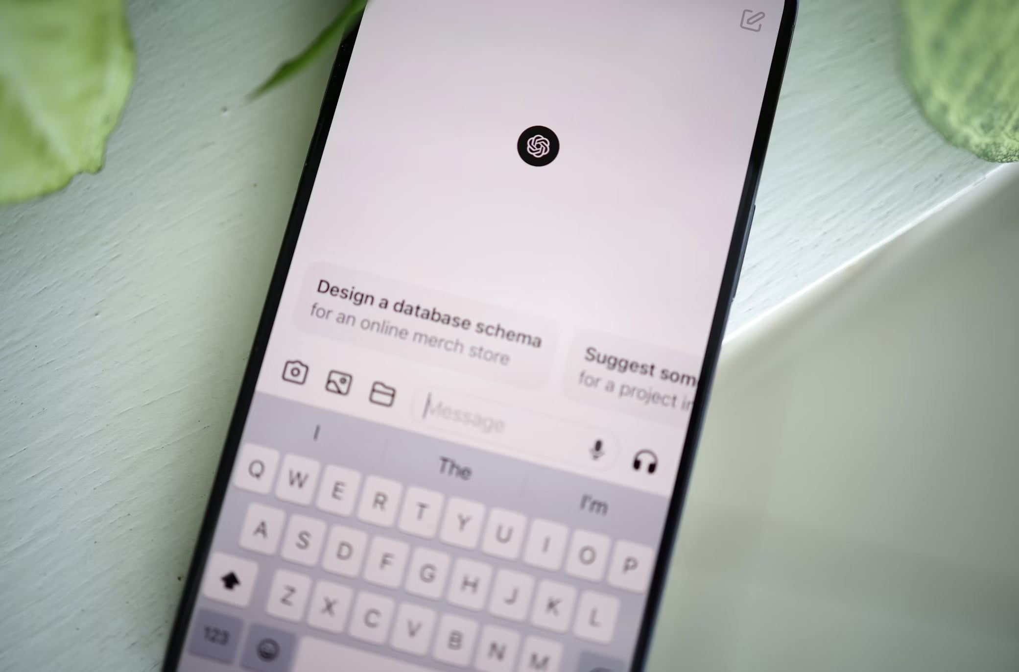 ChatGPT em app de smartphone