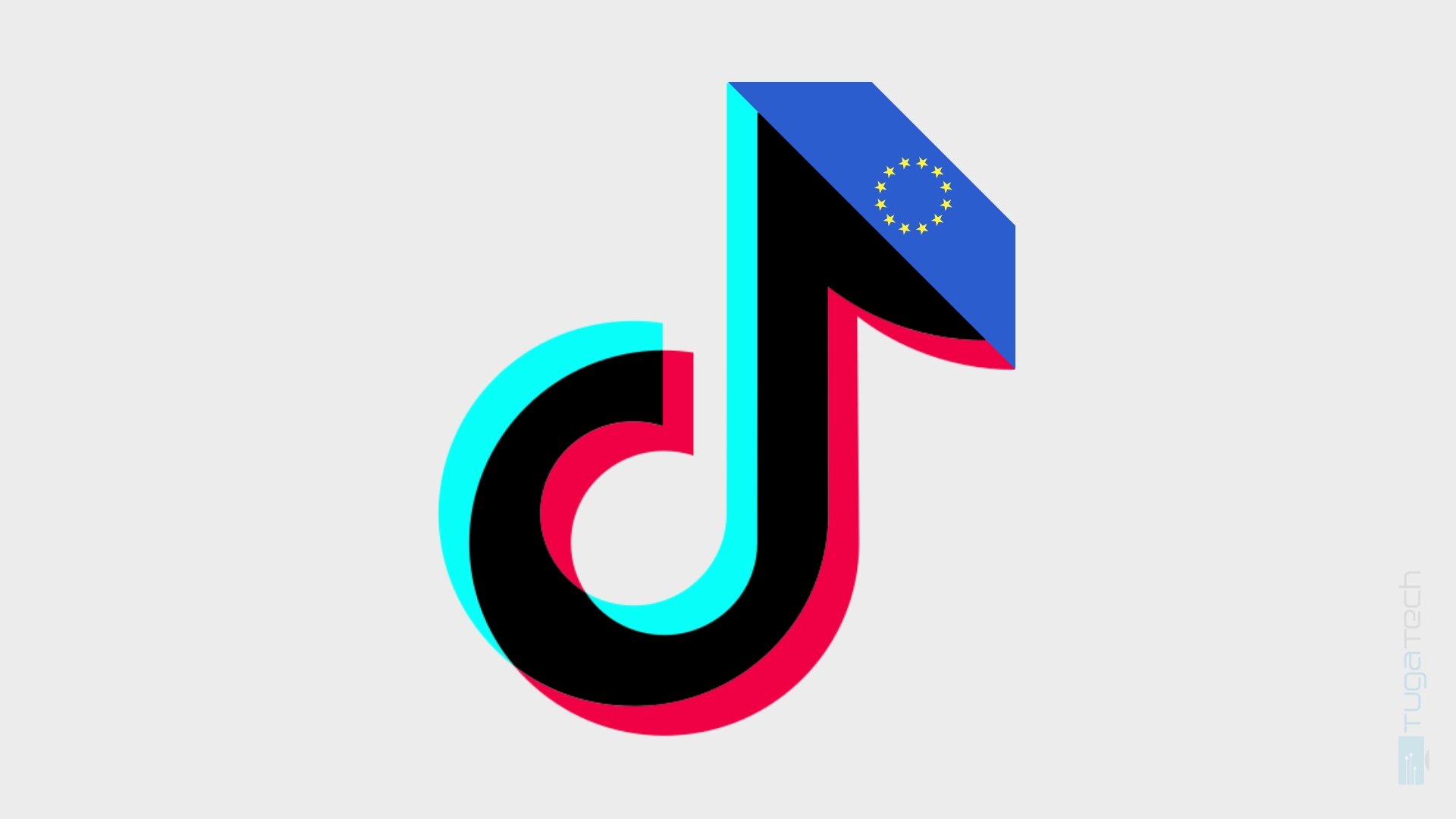 TikTok com logo da União Europeia