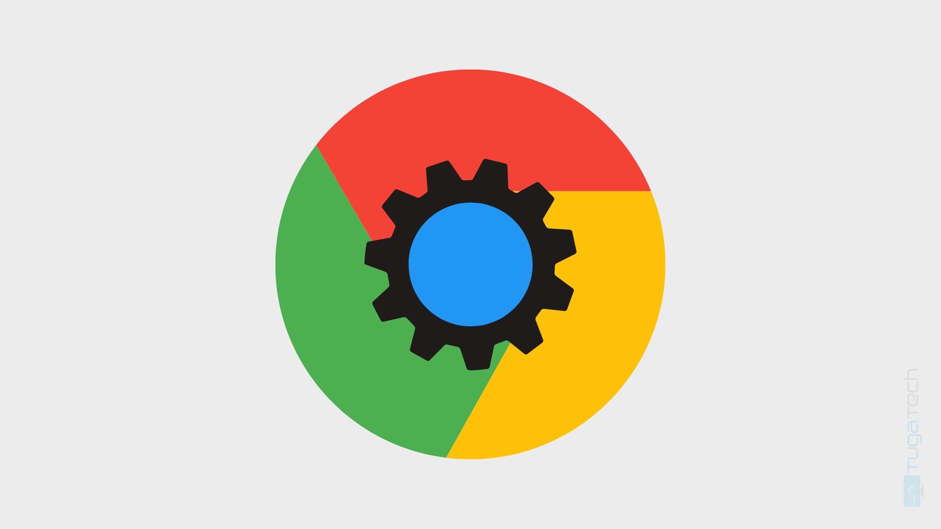 Chrome com engrenagens no logo