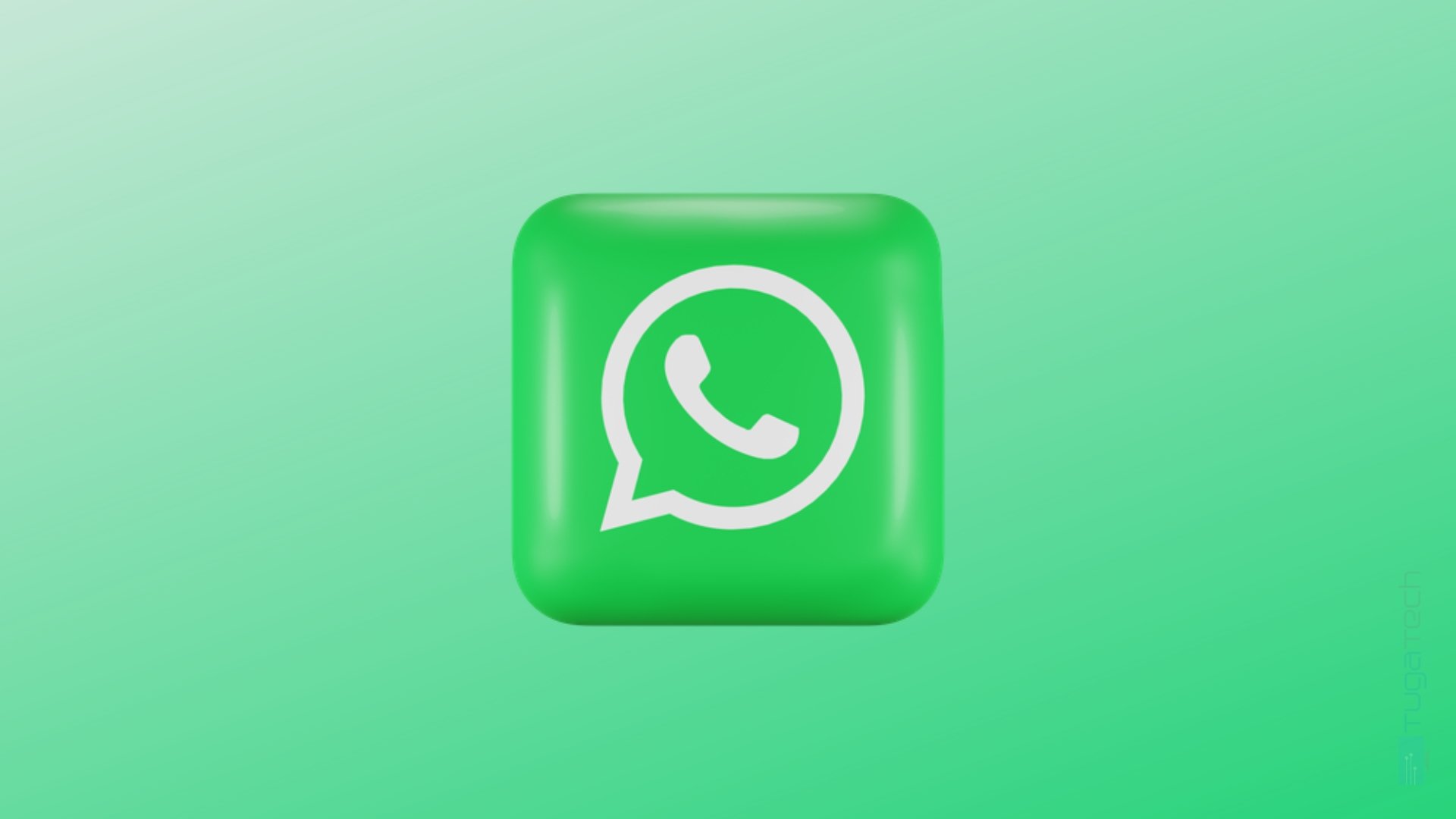 WhatsApp logo 3D