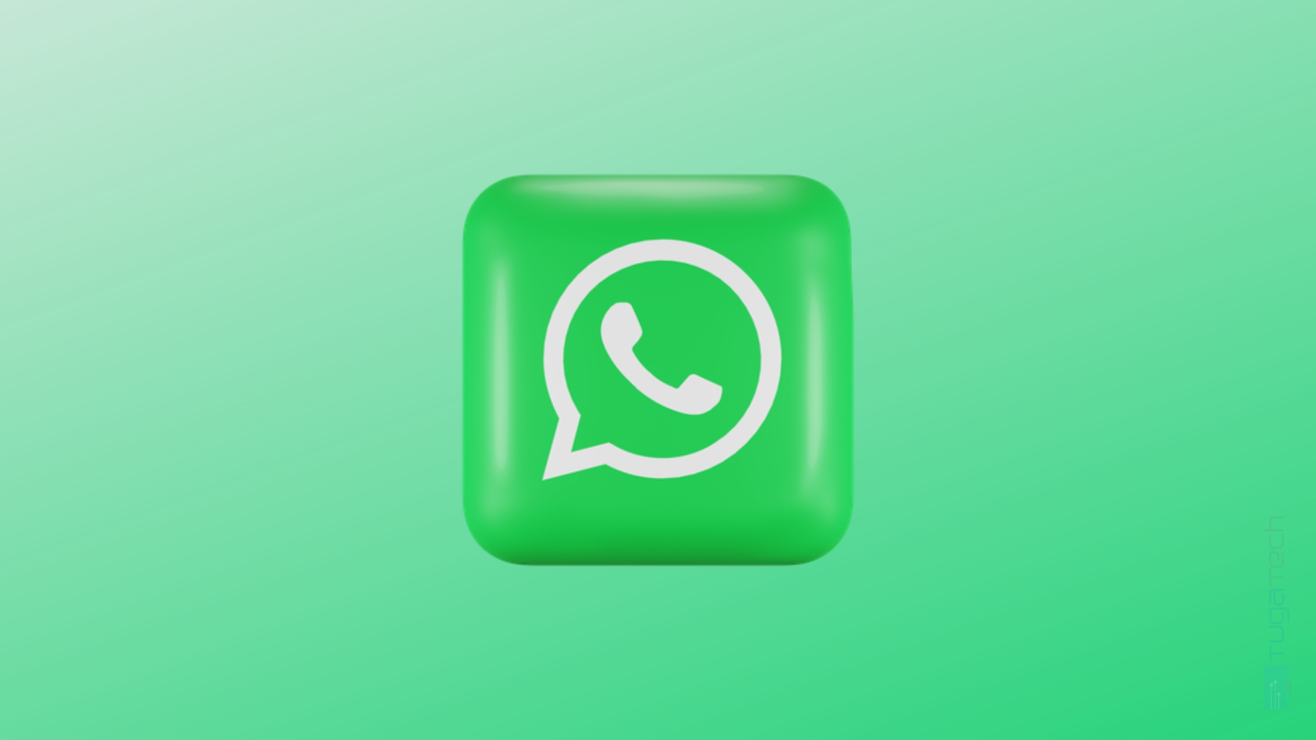 WhatsApp logo 3D