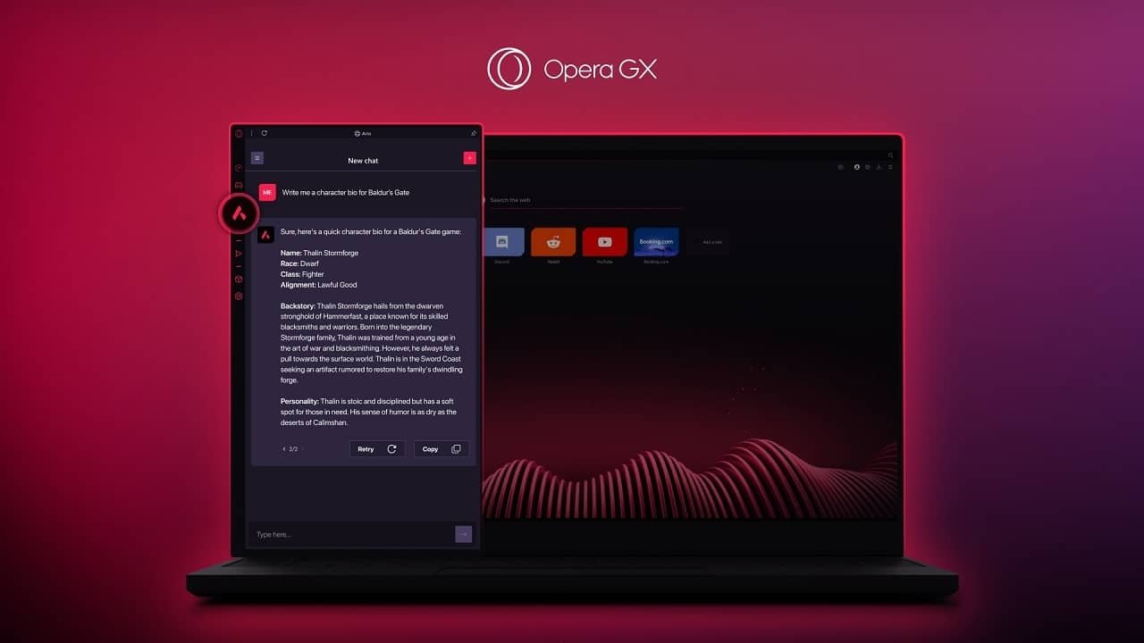 Opera vai permitir criar imagens no chatbot Aria