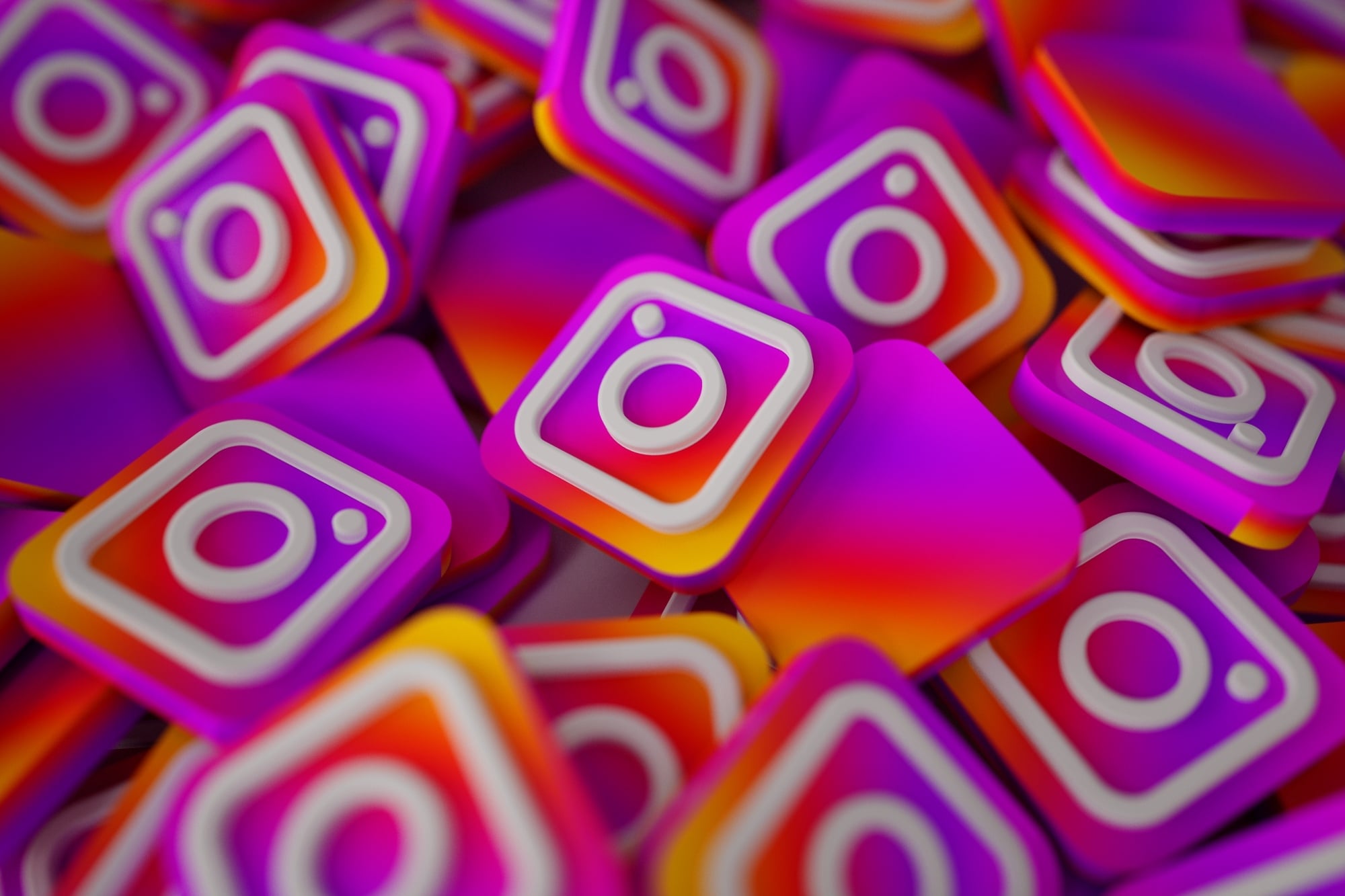 Instagram logo 3D