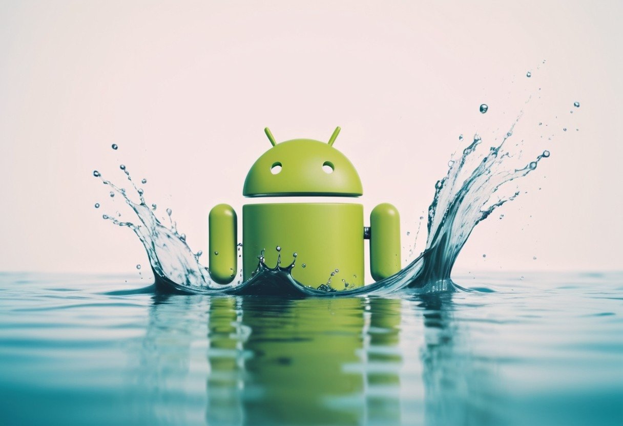 Android em água
