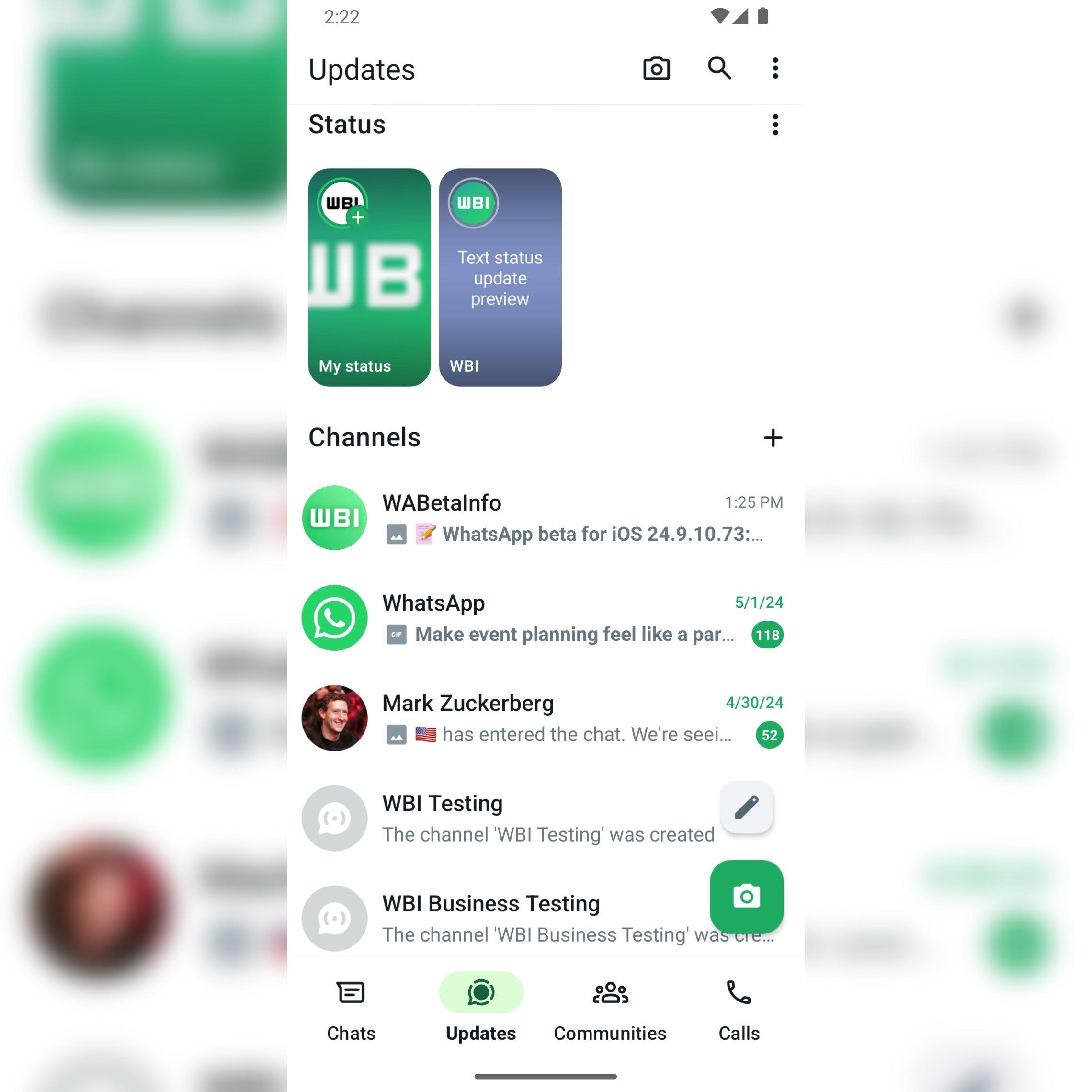 novo design do whatsapp para status