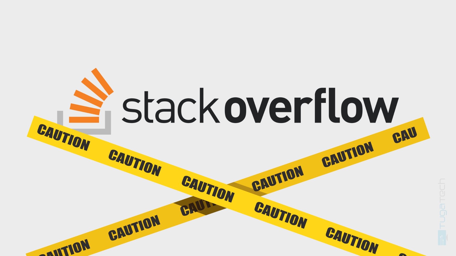Stack Overflow com fita de cuidado