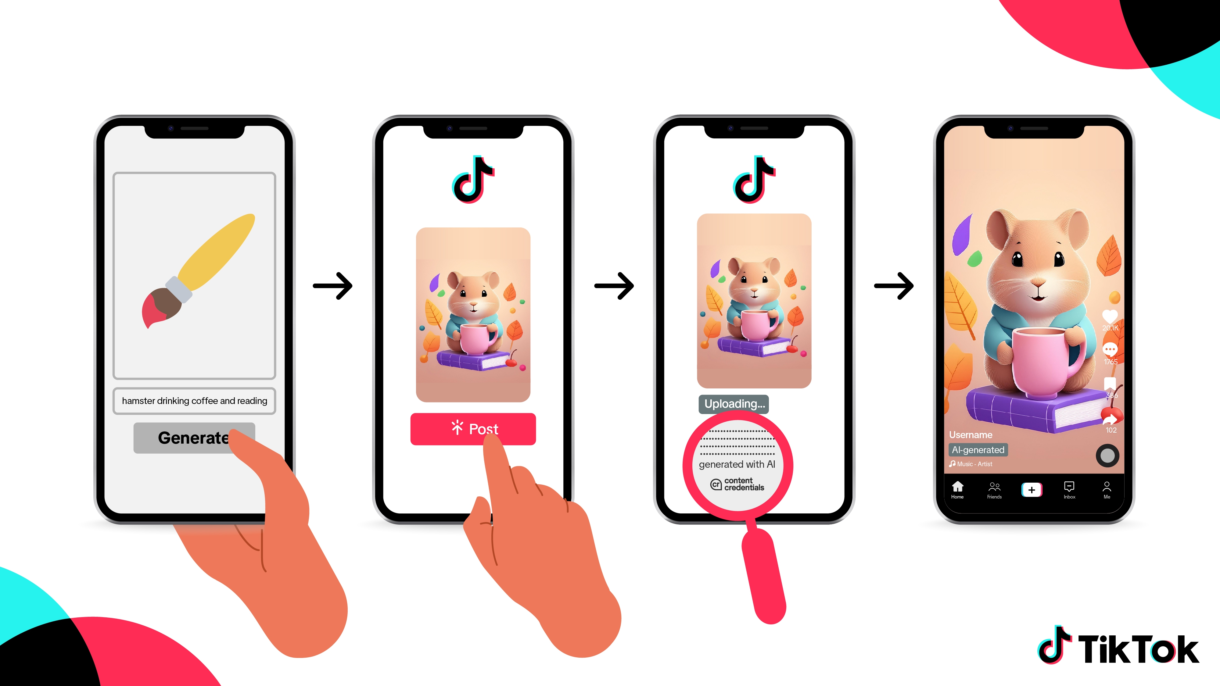 tiktok a identificar conteudos de IA