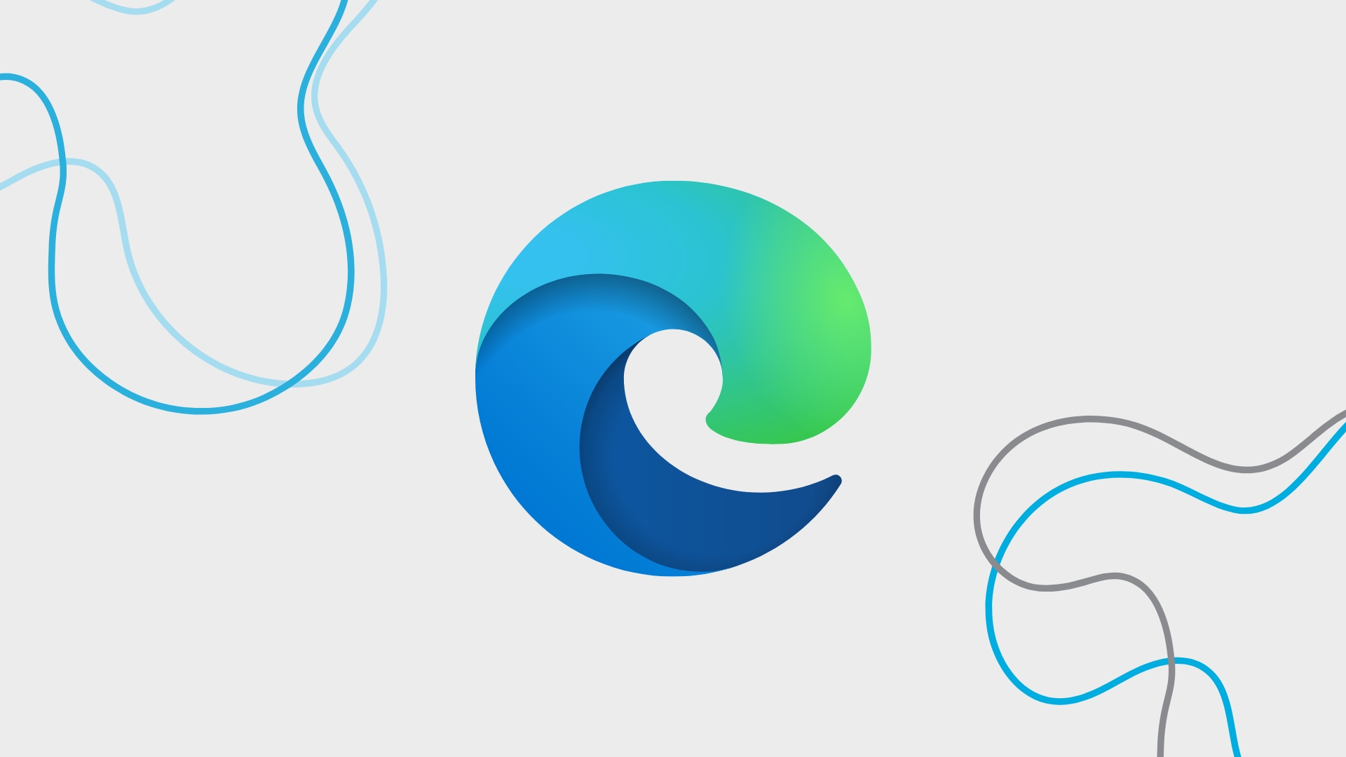logo do Microsoft Edge no centro do ecrã