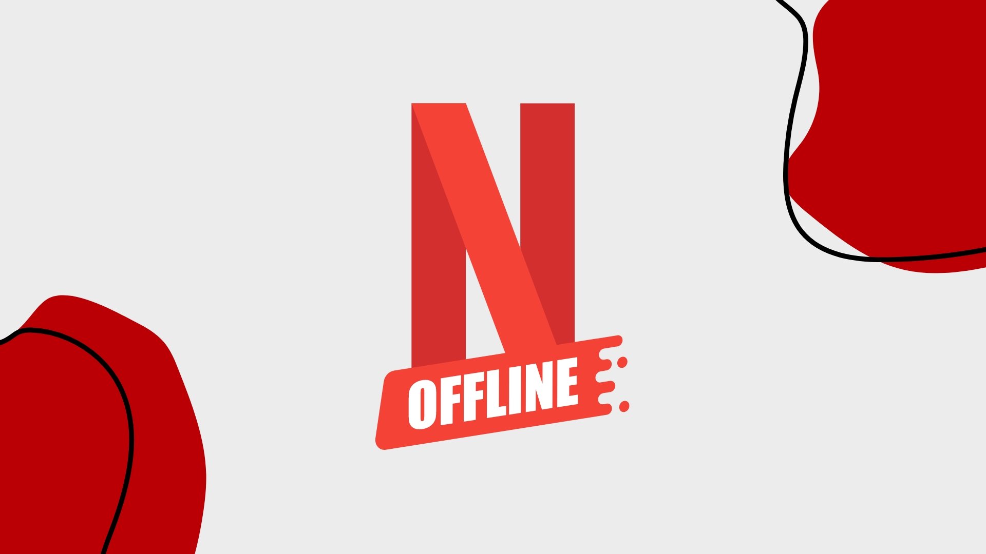 logo do netflix com imagem de offline