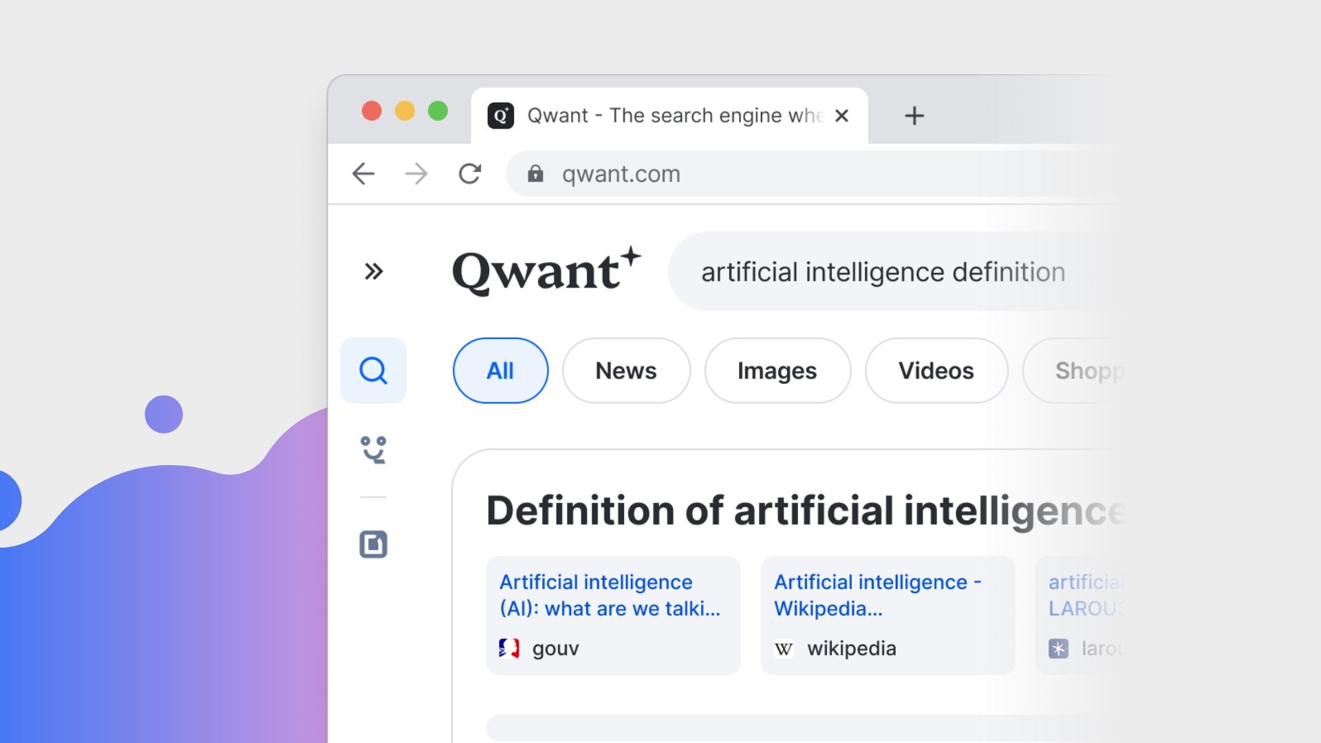 imagem do motor de pesquisa qwant com IA integrada