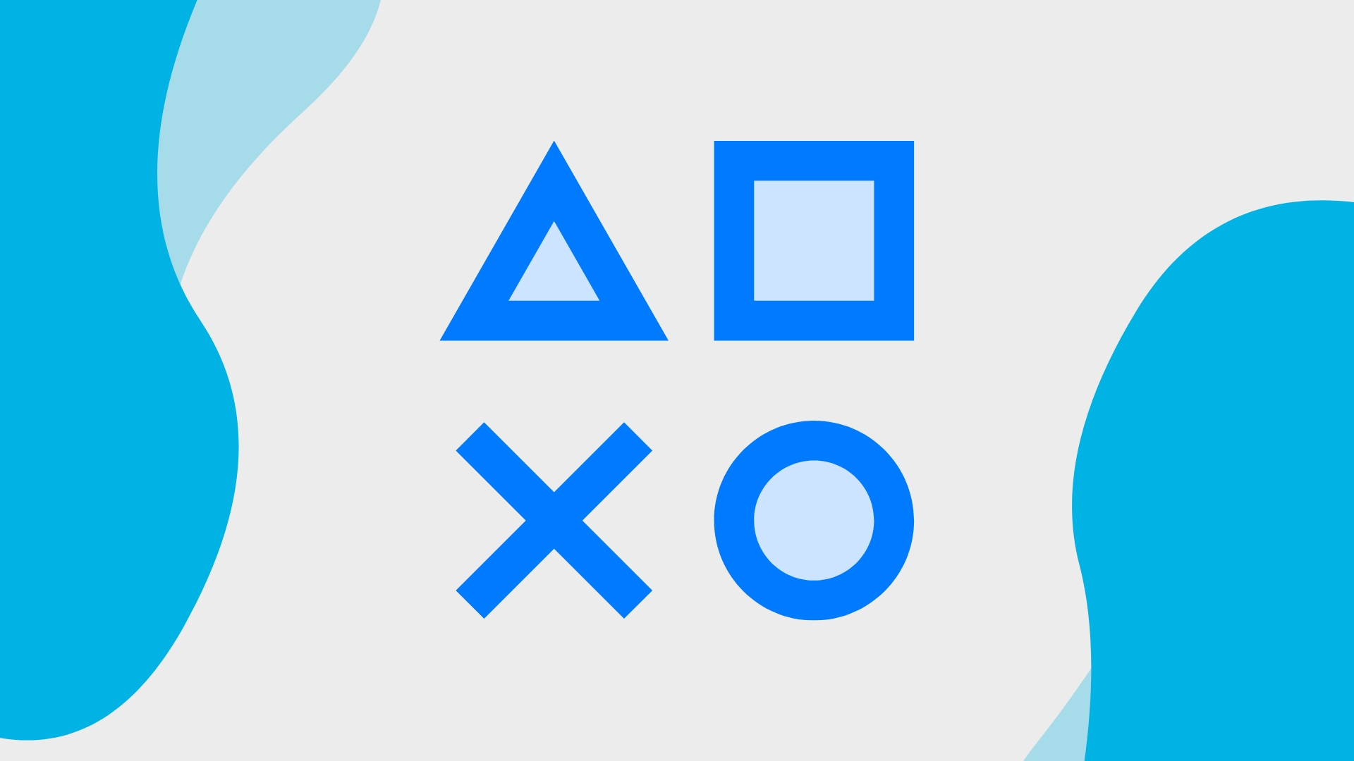 Logo conhecido da playstation com simbolos dos botões no comando