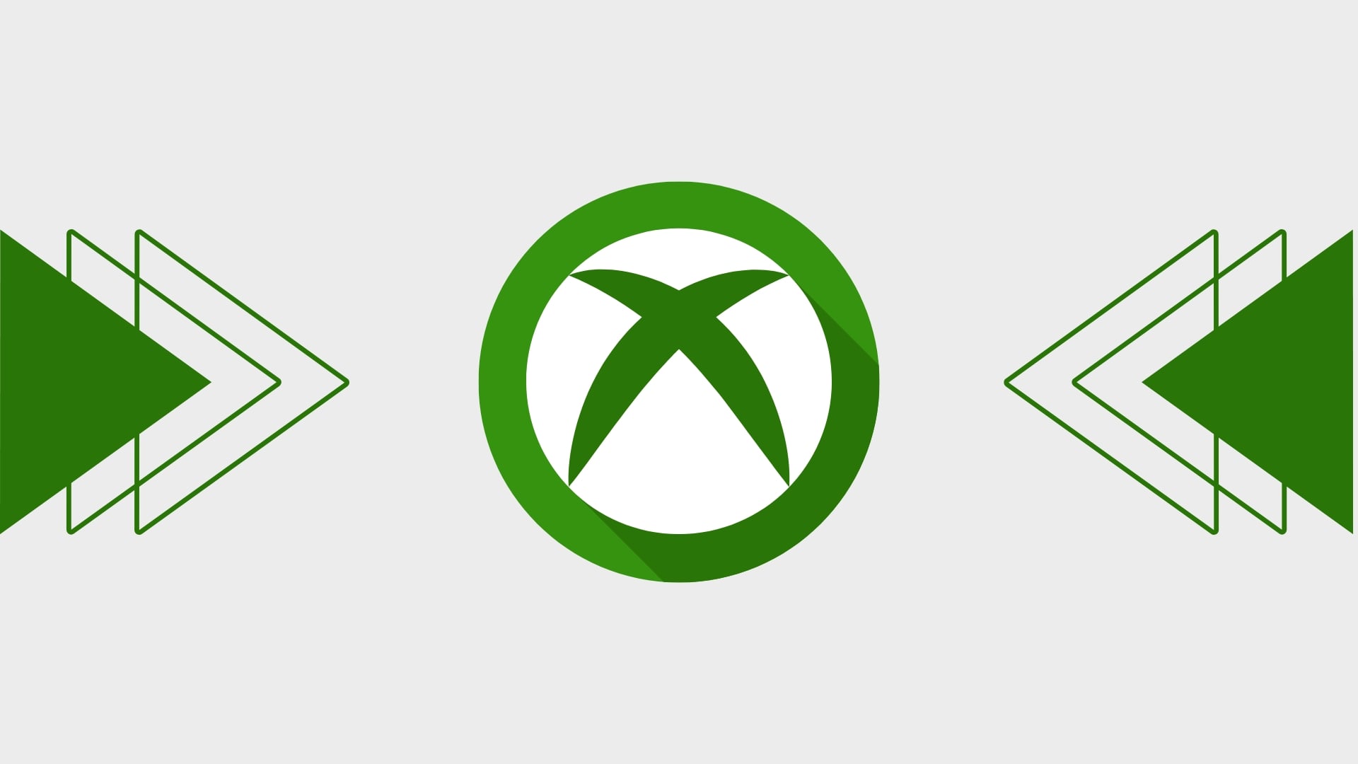 logo da xbox no centro com setas laterais a apontar para ele