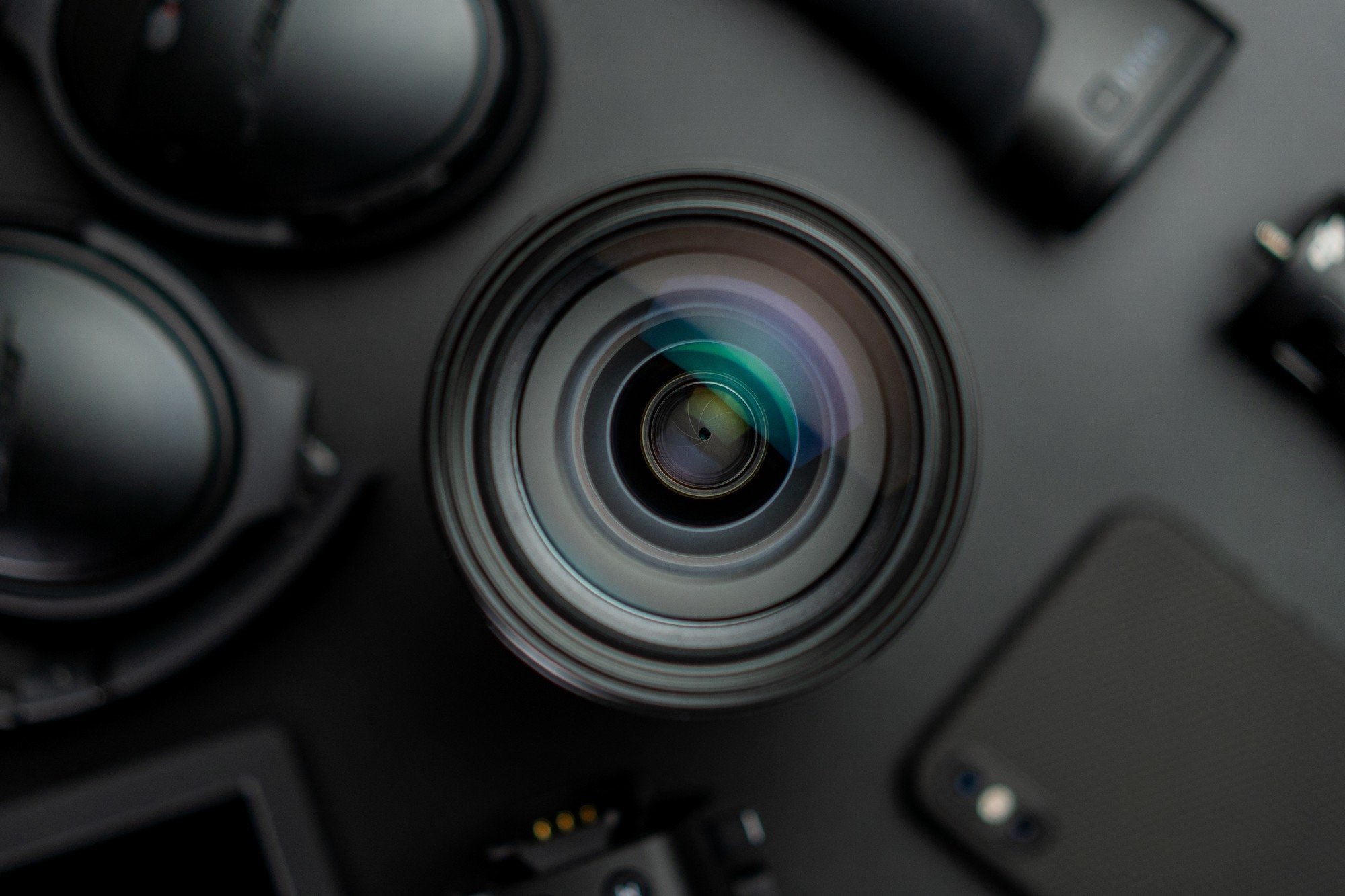 lente de uma câmara fotografica