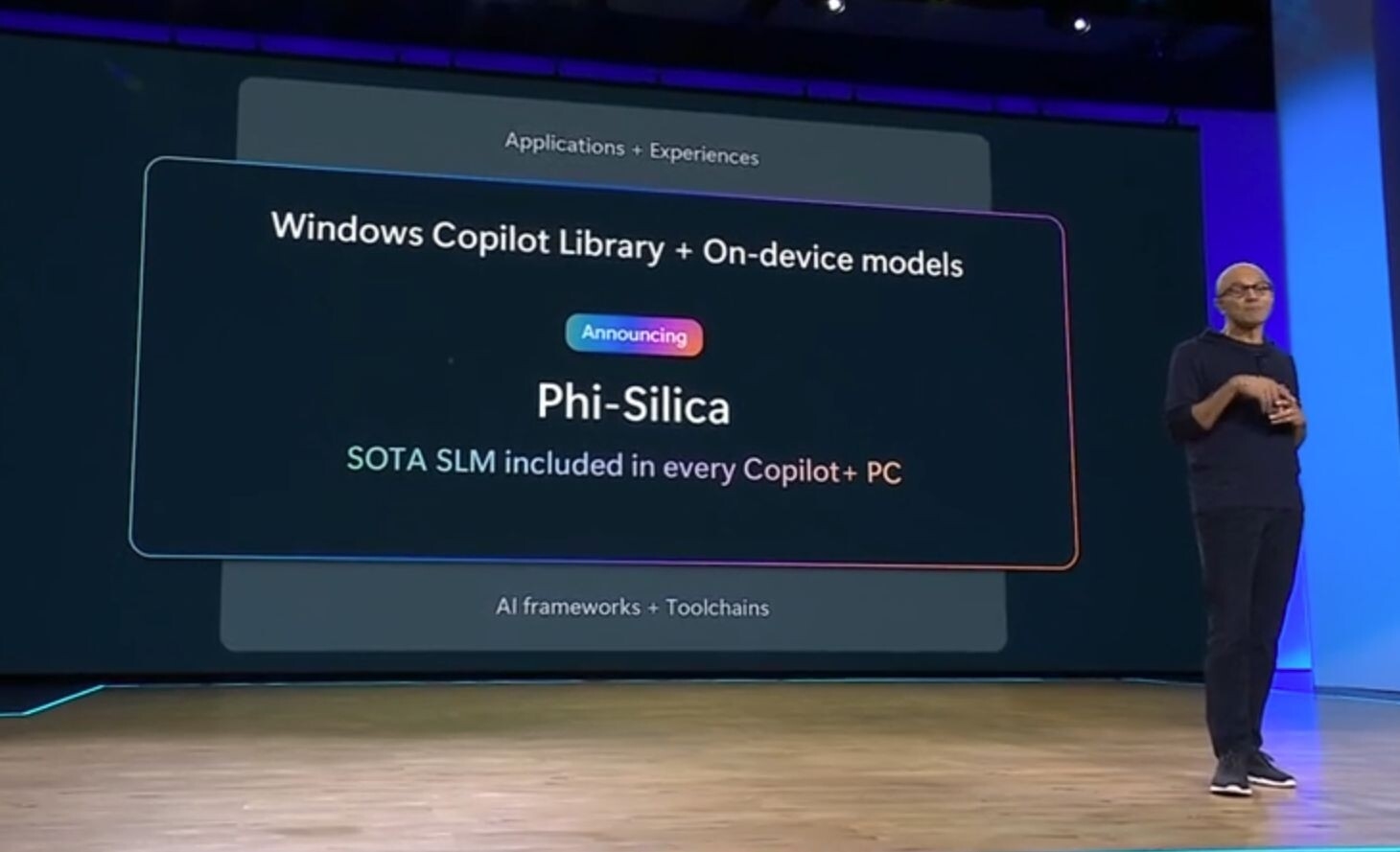 Modelo de IA da Microsoft durante o evento Build 2024