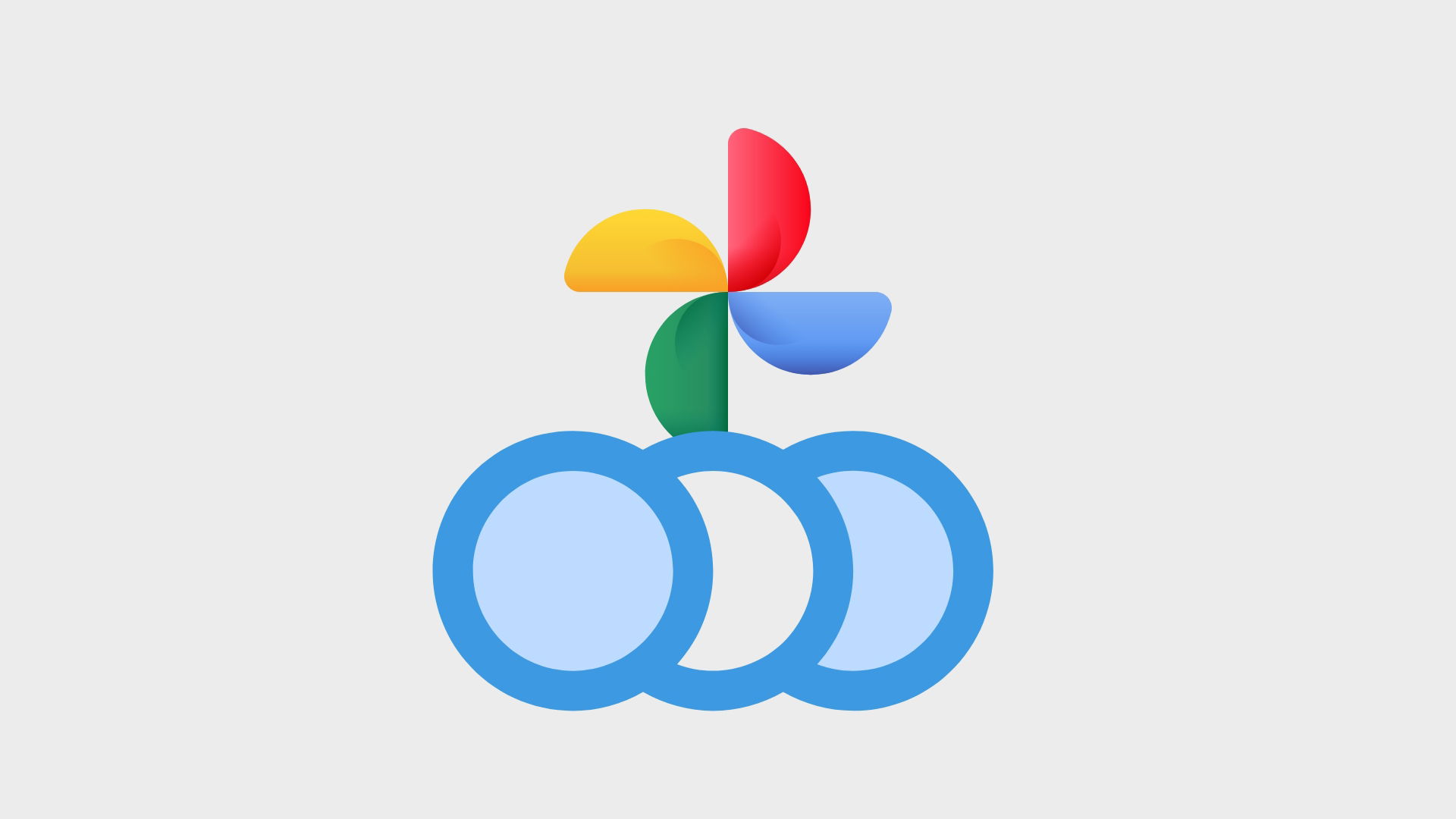 Logo do google fotos com efeito slow motion