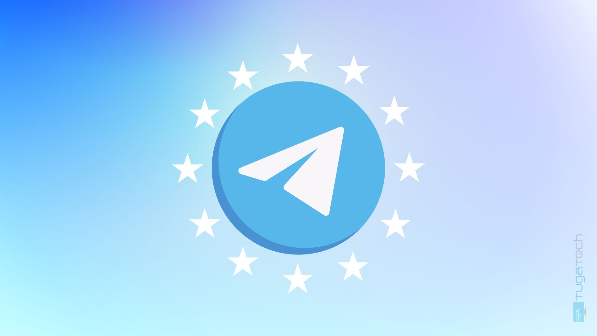 Telegram com logo da União Europeia