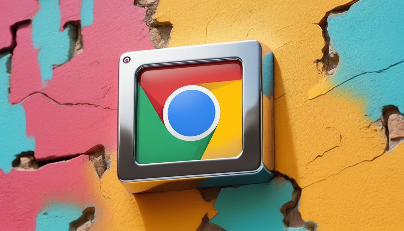 Google Chrome em uma parede
