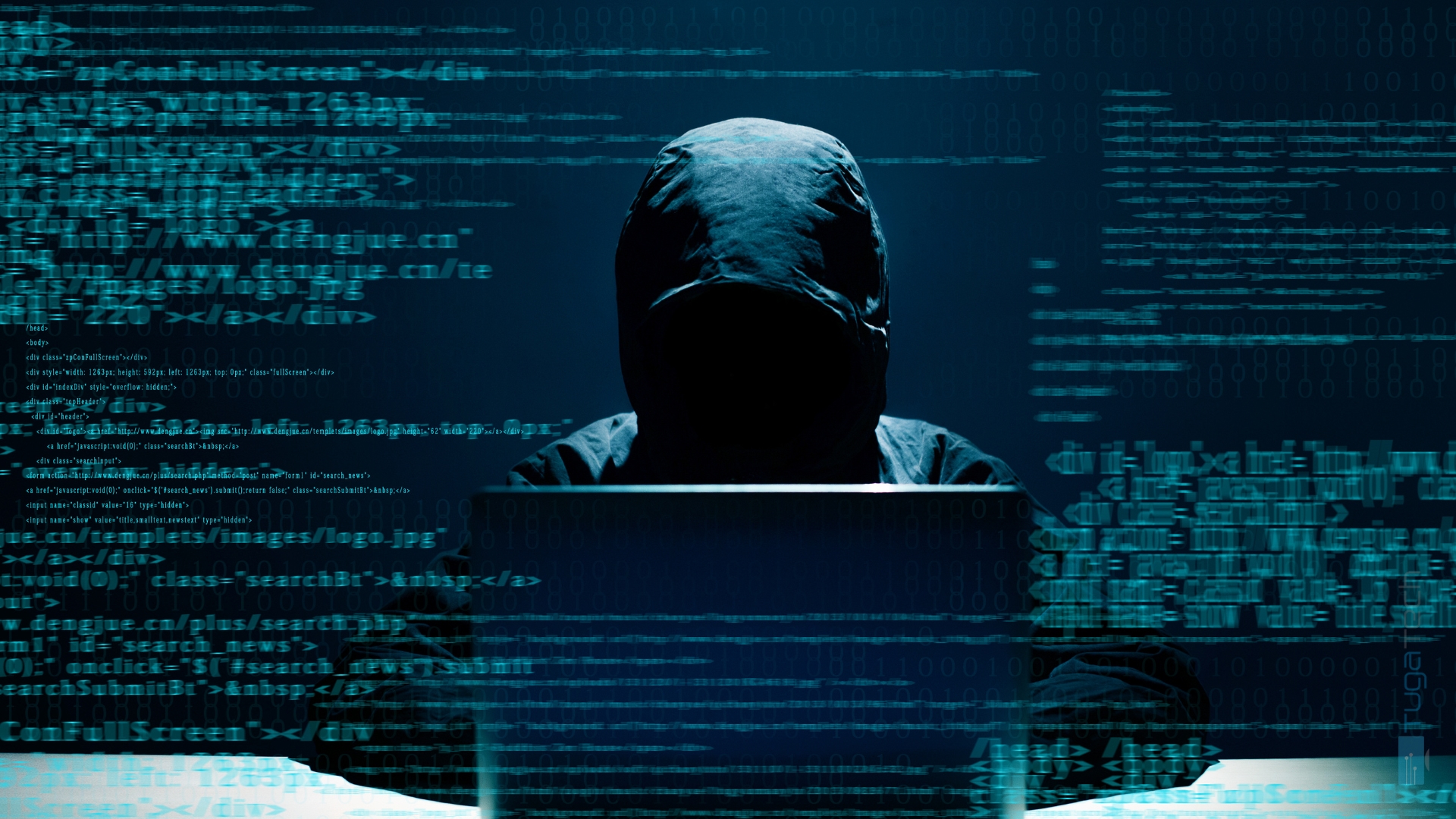 Hacker em frente de computador