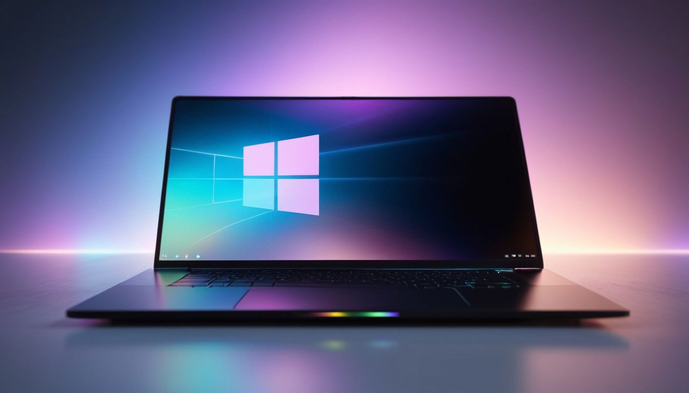 Computador com Windows logo no ecrã