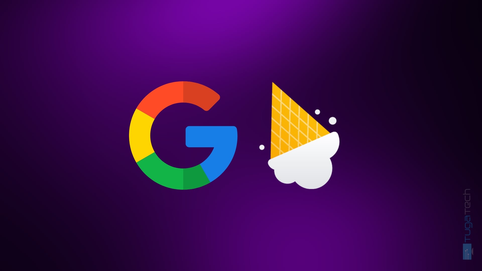 Google com gelado virado ao contrário