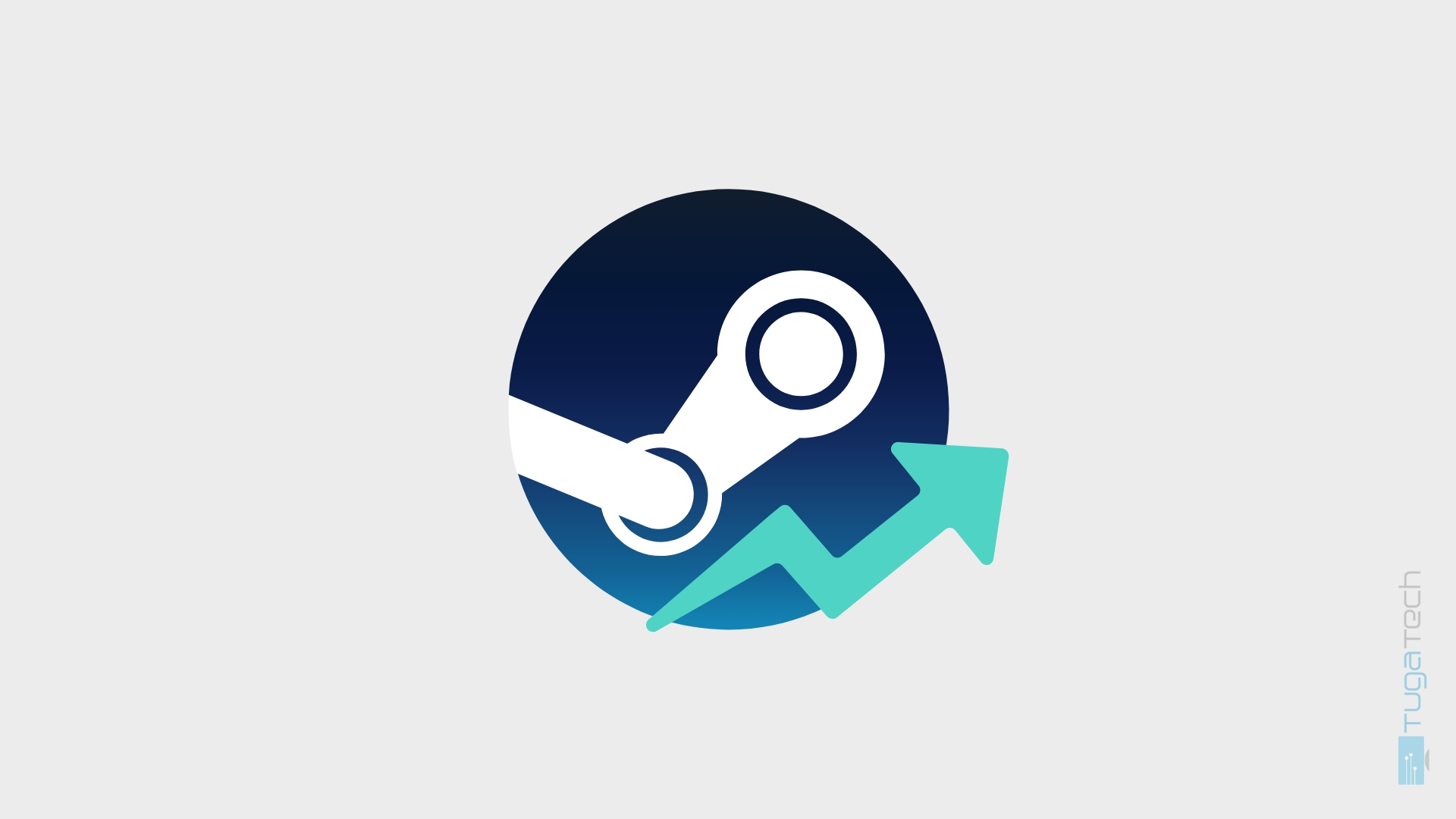 Logo da Steam em crescimento