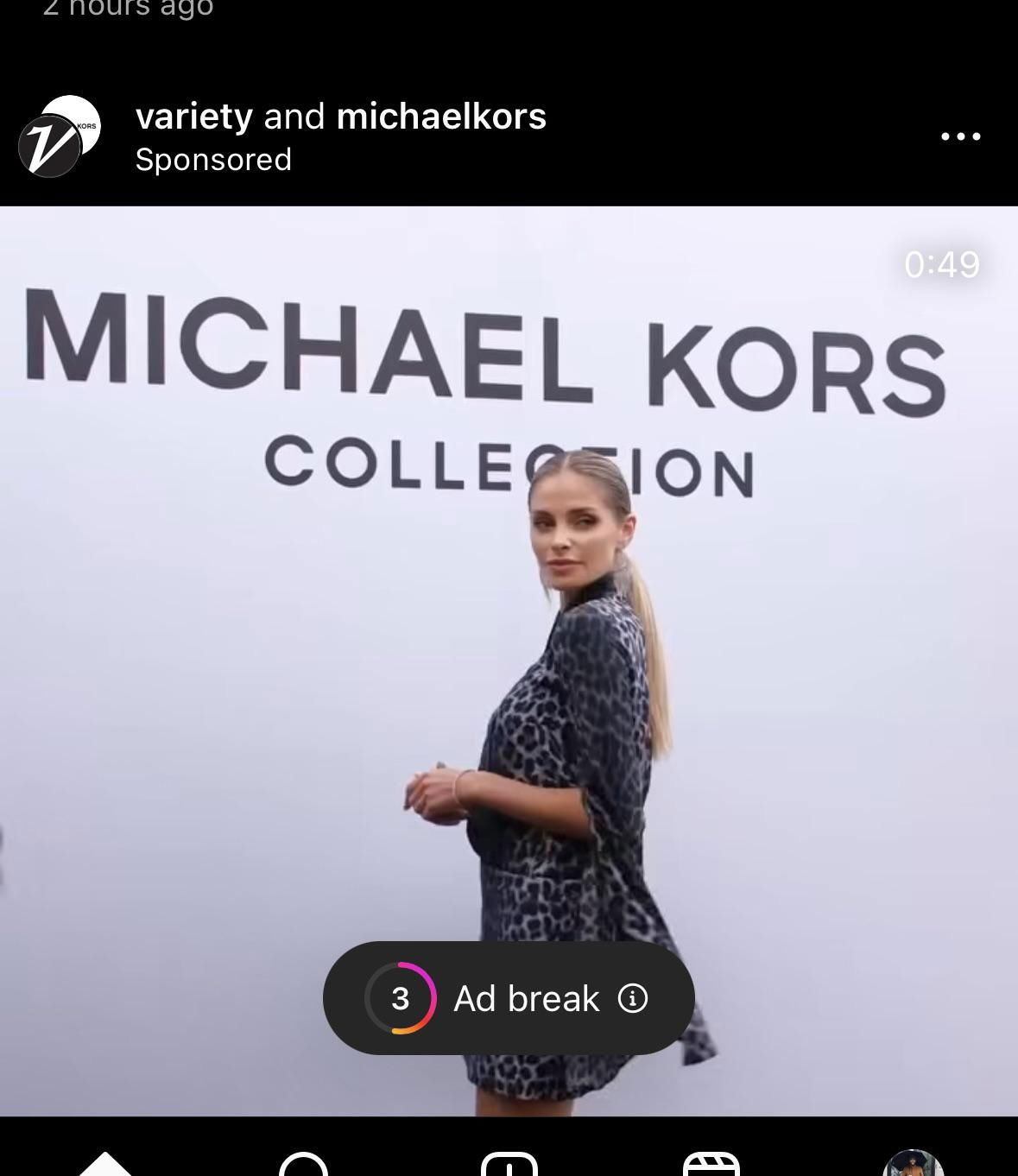 Instagram ad break
