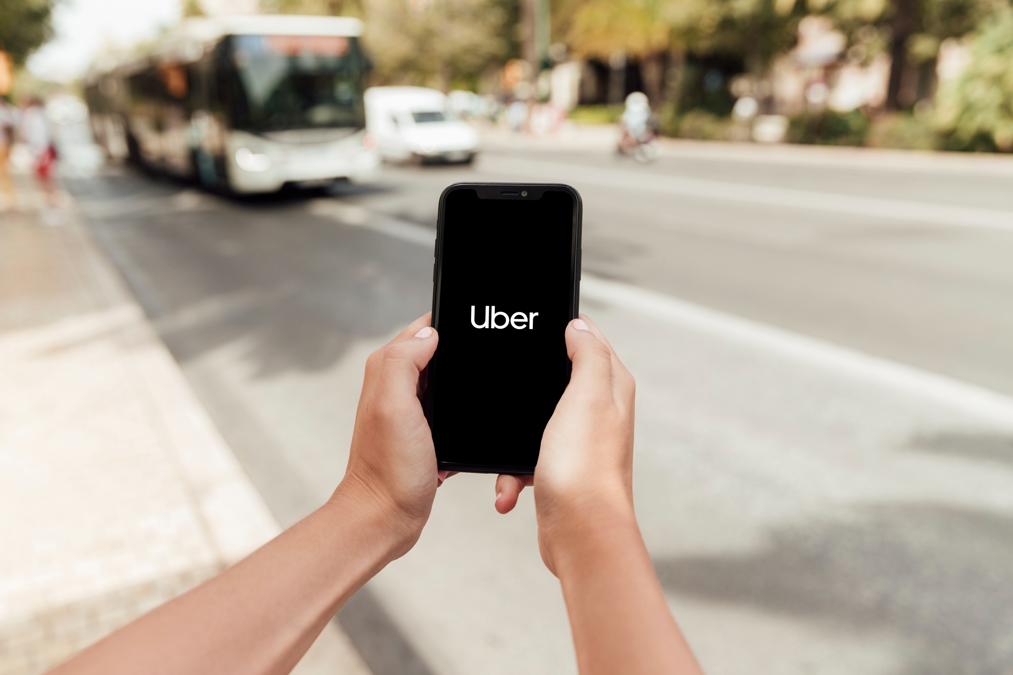App da uber em mão de utilizador