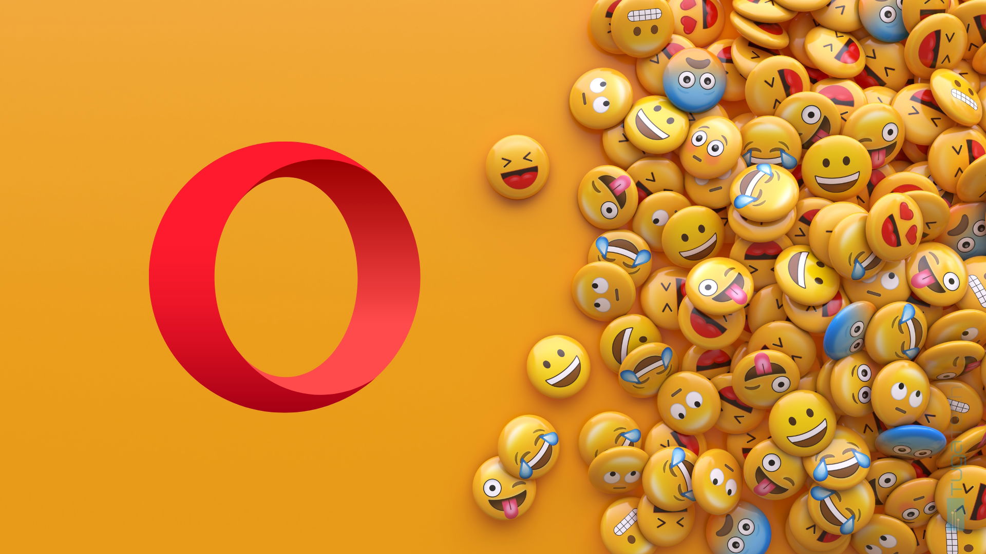 Opera logo com emojis