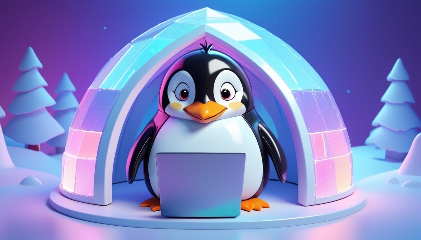 Pinguin em iglo