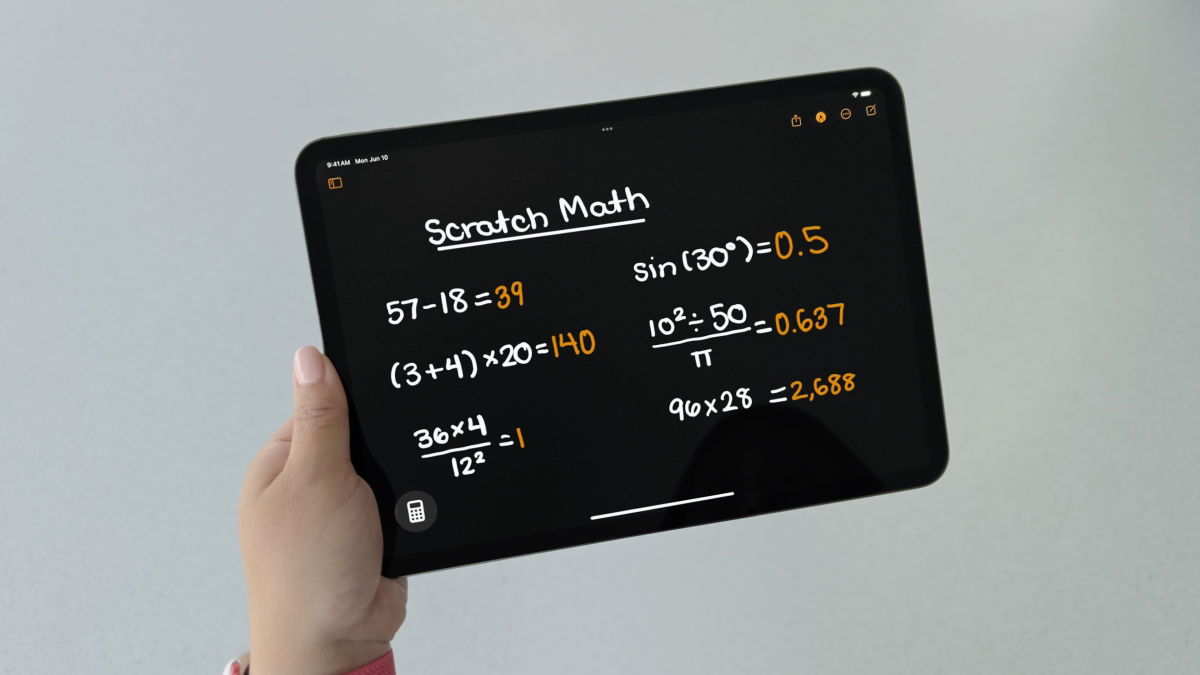 Apple iPadOS 18 calculadora