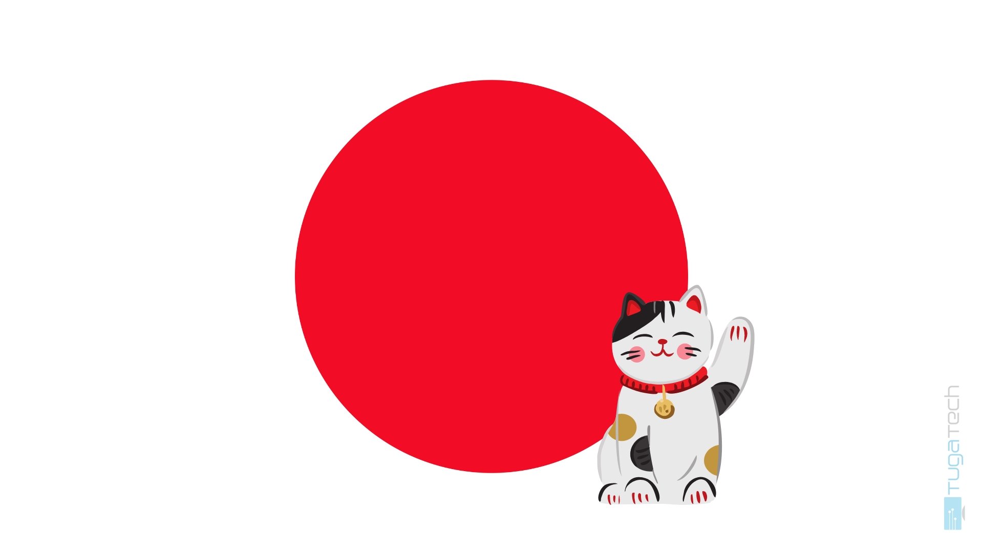 bandeira e gato do japão