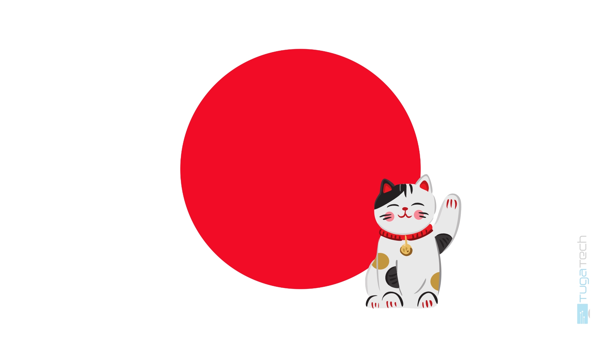 bandeira e gato do japão